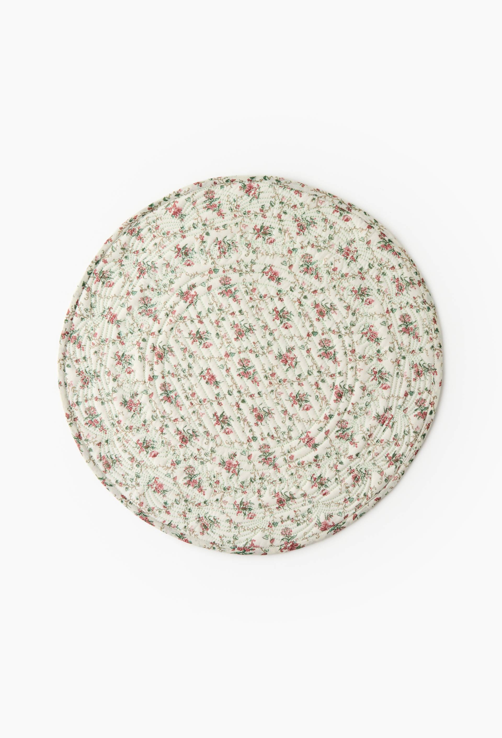 Set de table, D38 cm,  en coton, Vert clair, large image number 0.0