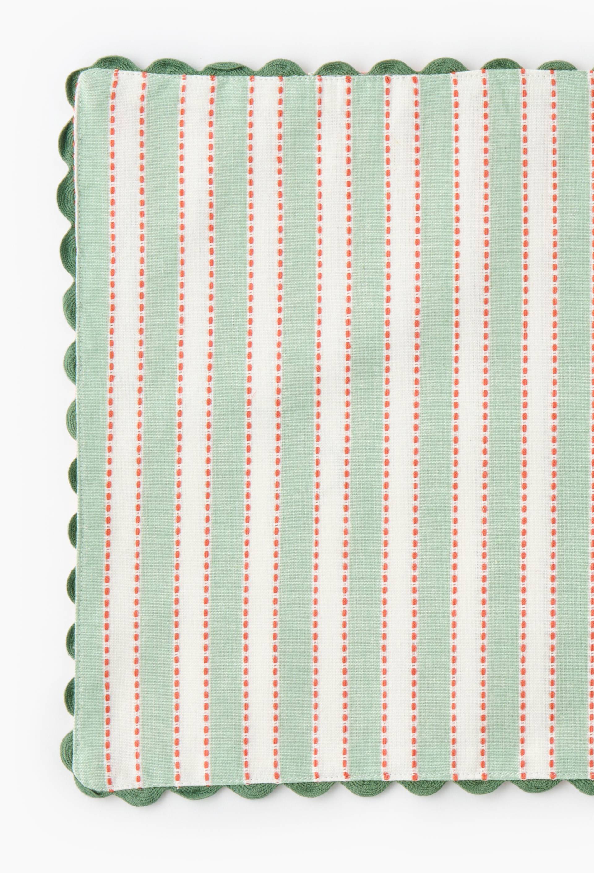 Set de table &agrave; rayures recto-verso, 33x48cm, 100% coton, Rose, large image number 3.0