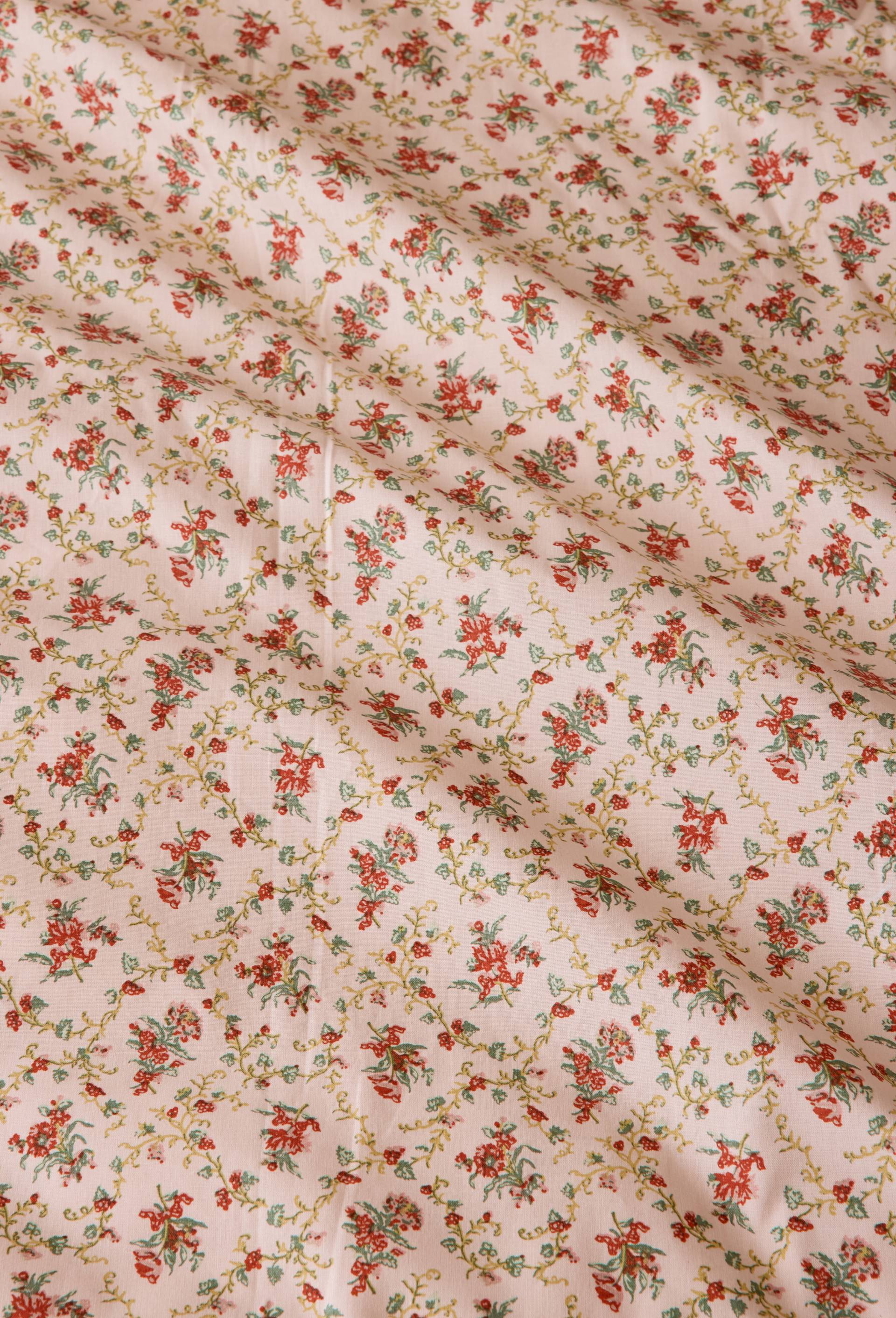 Parure avec housse de couette et deux taies d'oreillers imprim&eacute; et finition nouettes, 240X220cm + 63x63cm, 100% coton bio GOTS, Rose clair, large image number 2
