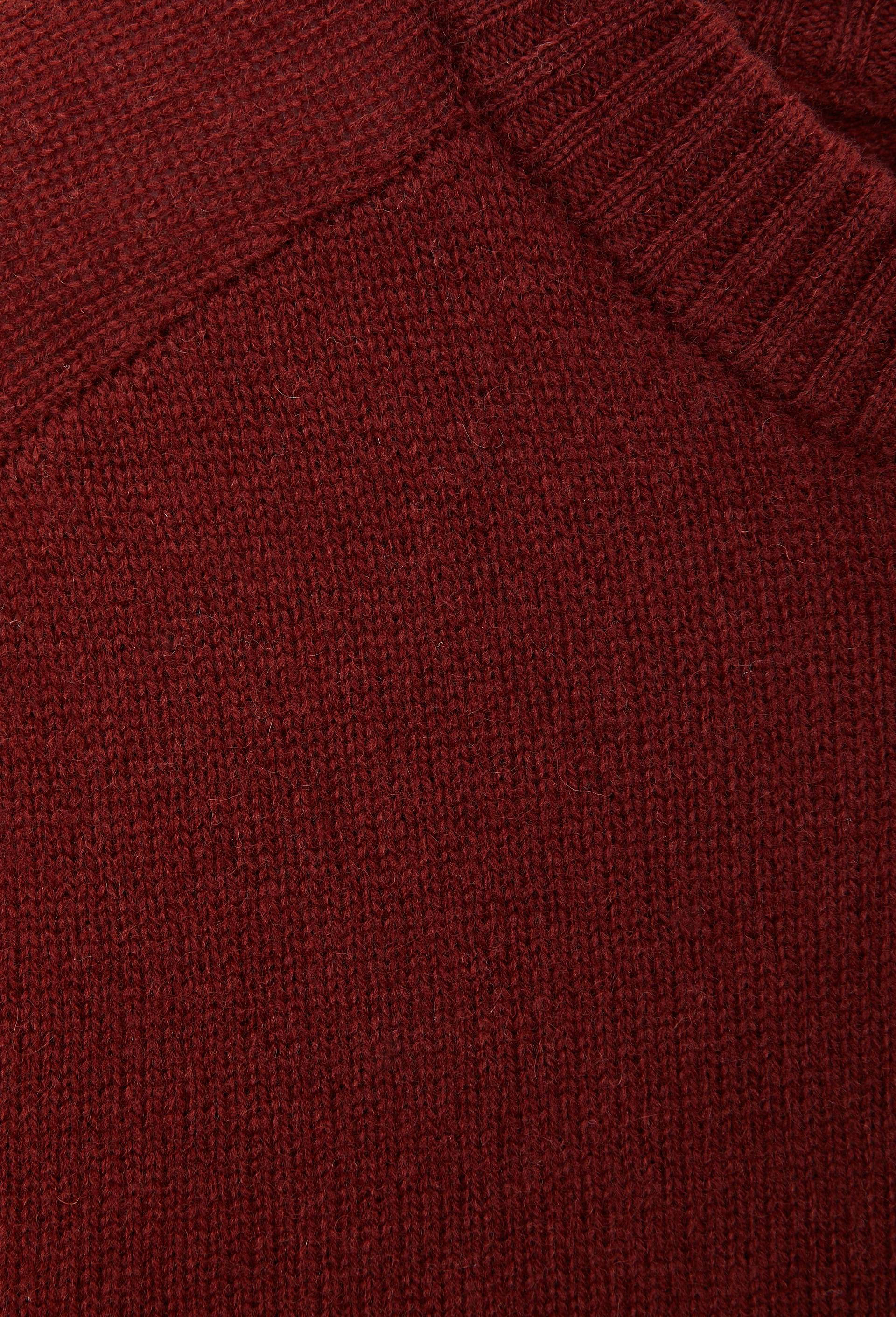 Pull col rond en laine, Rouge fonc&eacute;, large image number 5