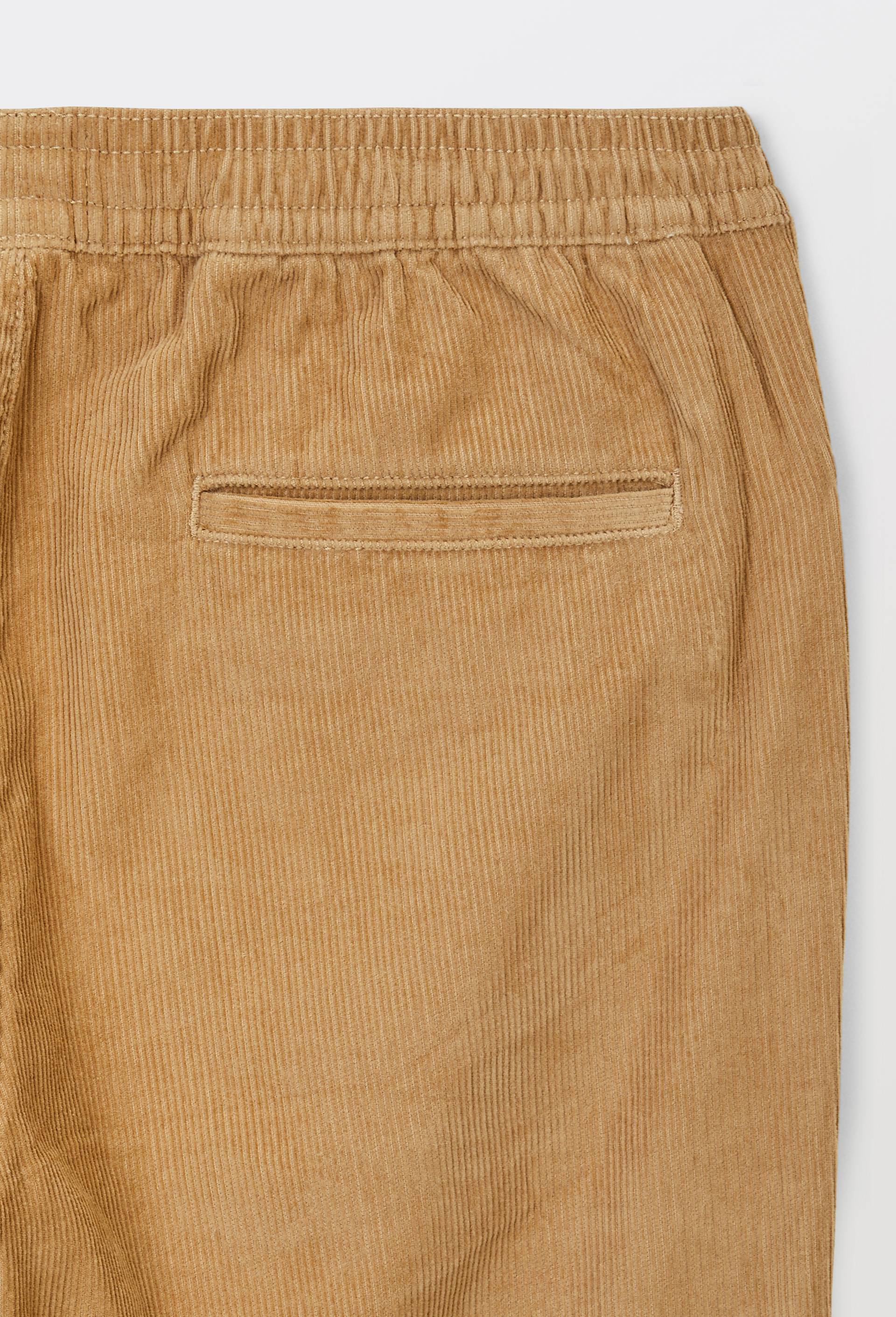 Pantalon taille &eacute;lastiqu&eacute;e en velours de coton BIO GOTS, Beige, large image number 5