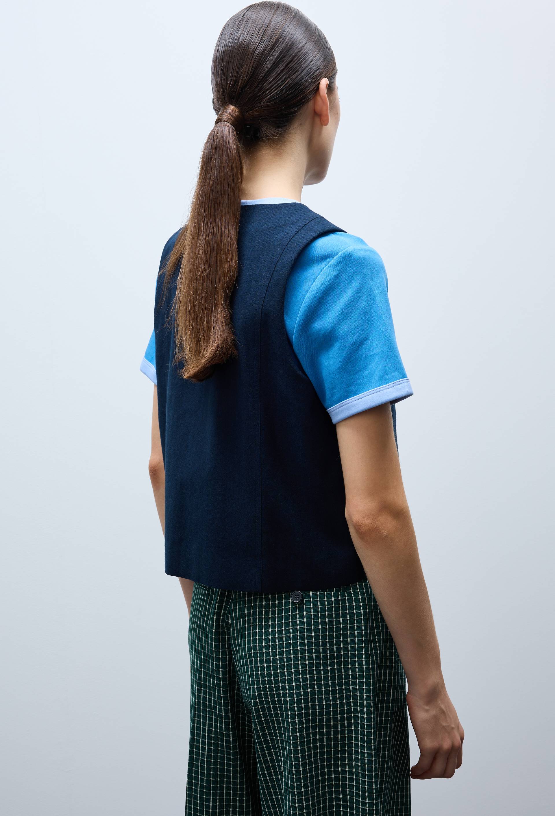 Top sans manches uni en coton BIO GOTS, Bleu fonc&eacute;, large image number 1.0