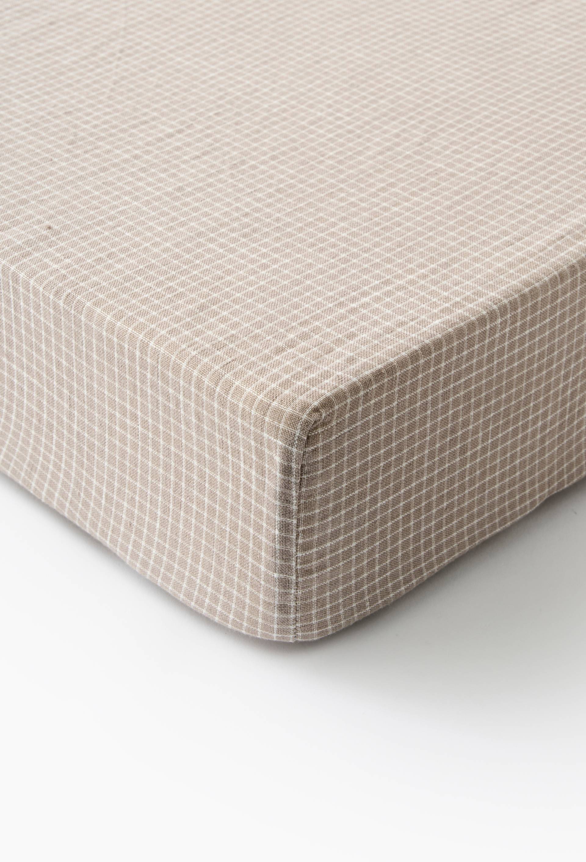Drap housse, 100% lin, Exclusivit&eacute; web, Beige clair, large image number 0.0