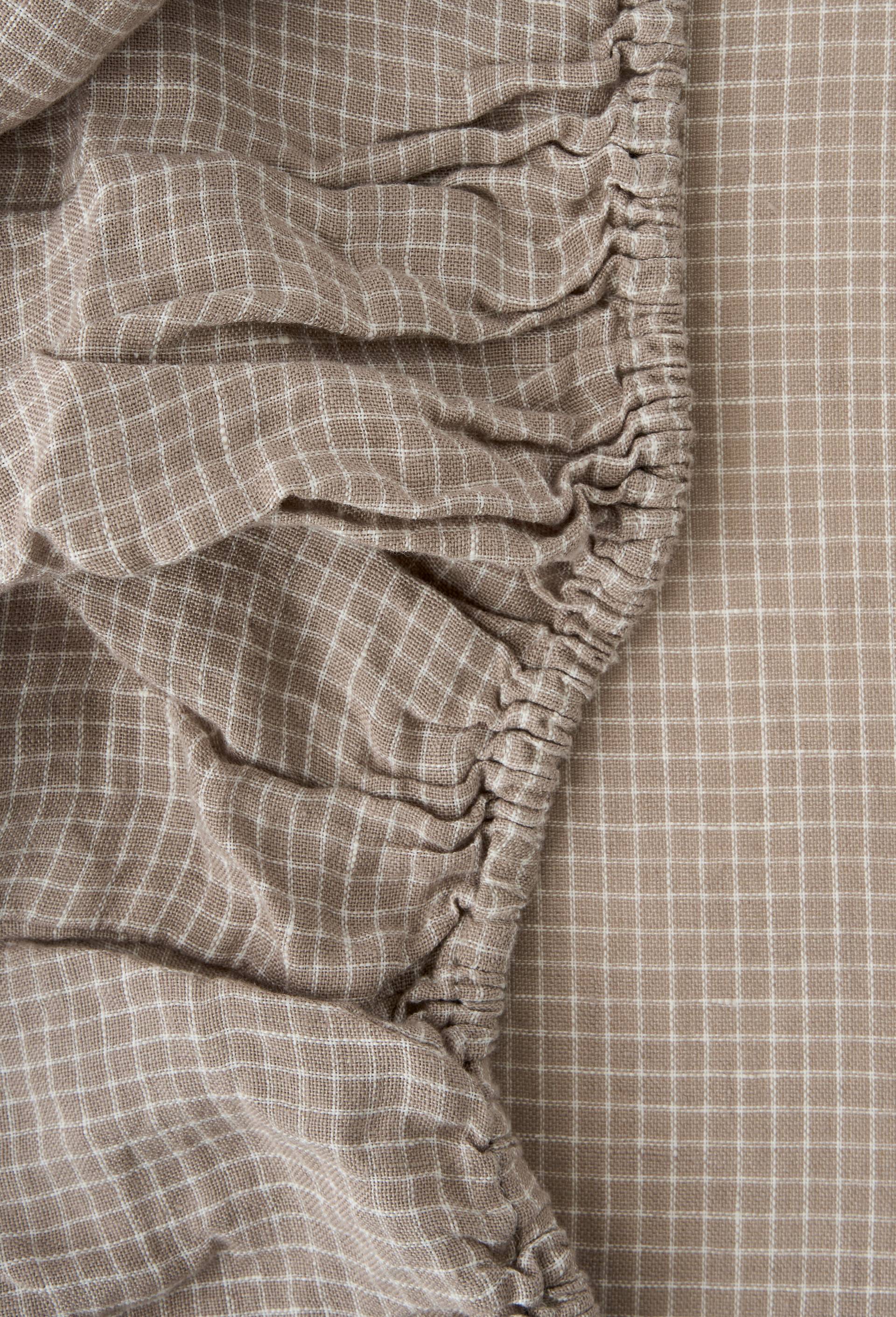 Drap housse, 100% lin, Exclusivit&eacute; web, Beige clair, large image number 1.0