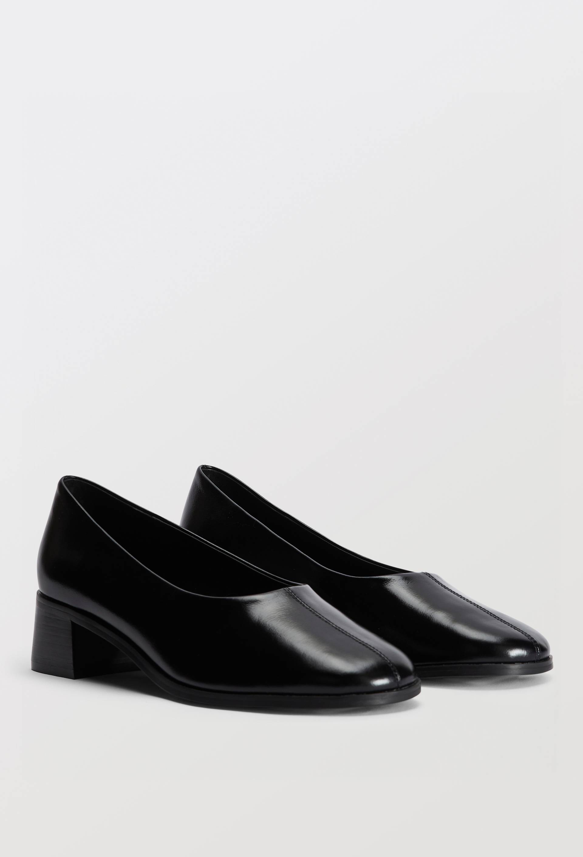 Ballerines en cuir vernis, Noir, large image number 0