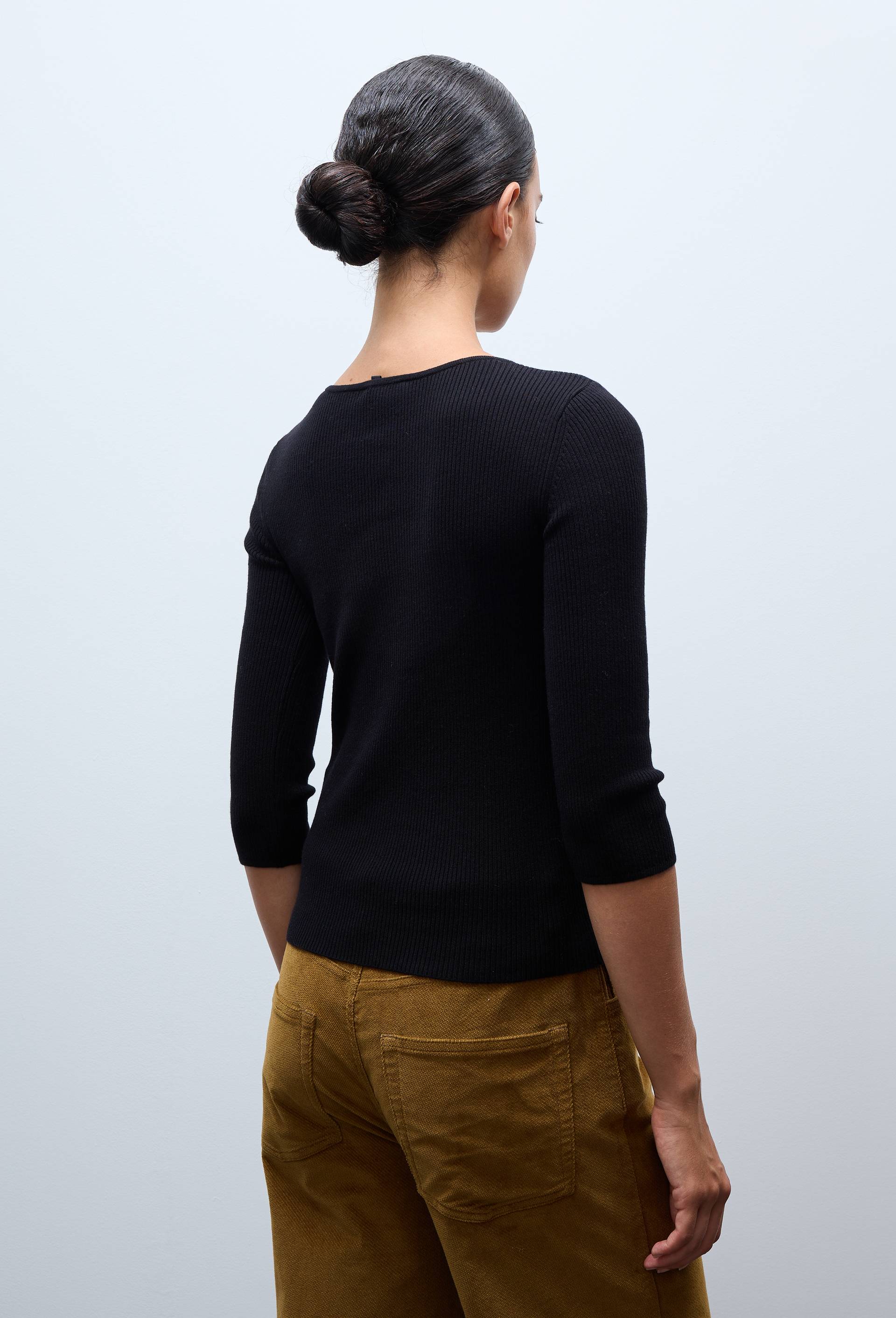 Cardigan manches longues boutonn&eacute;, Noir, large image number 1
