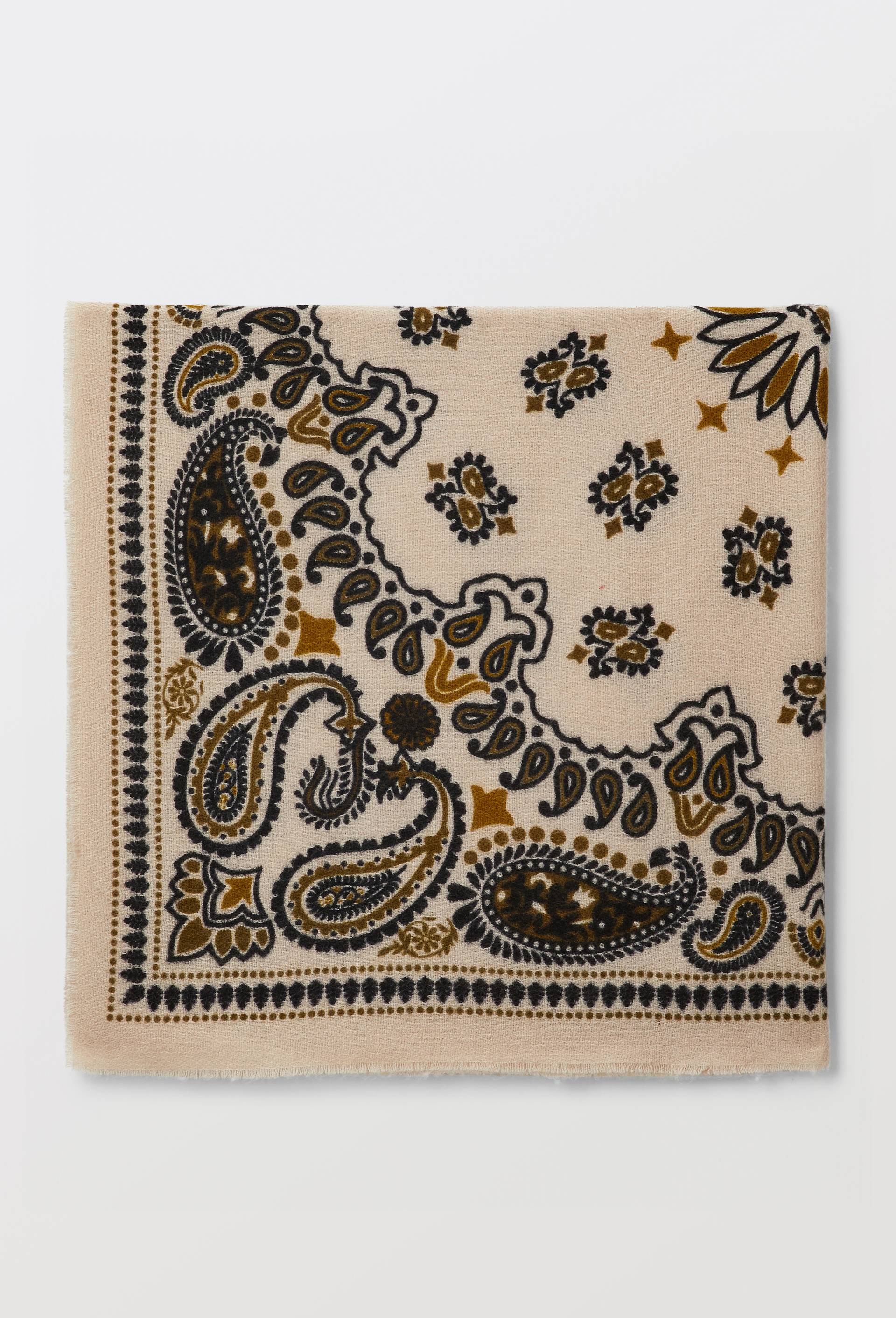 Foulard imprim&eacute;, mati&egrave;re recycl&eacute;e, Beige clair, large image number 4.0