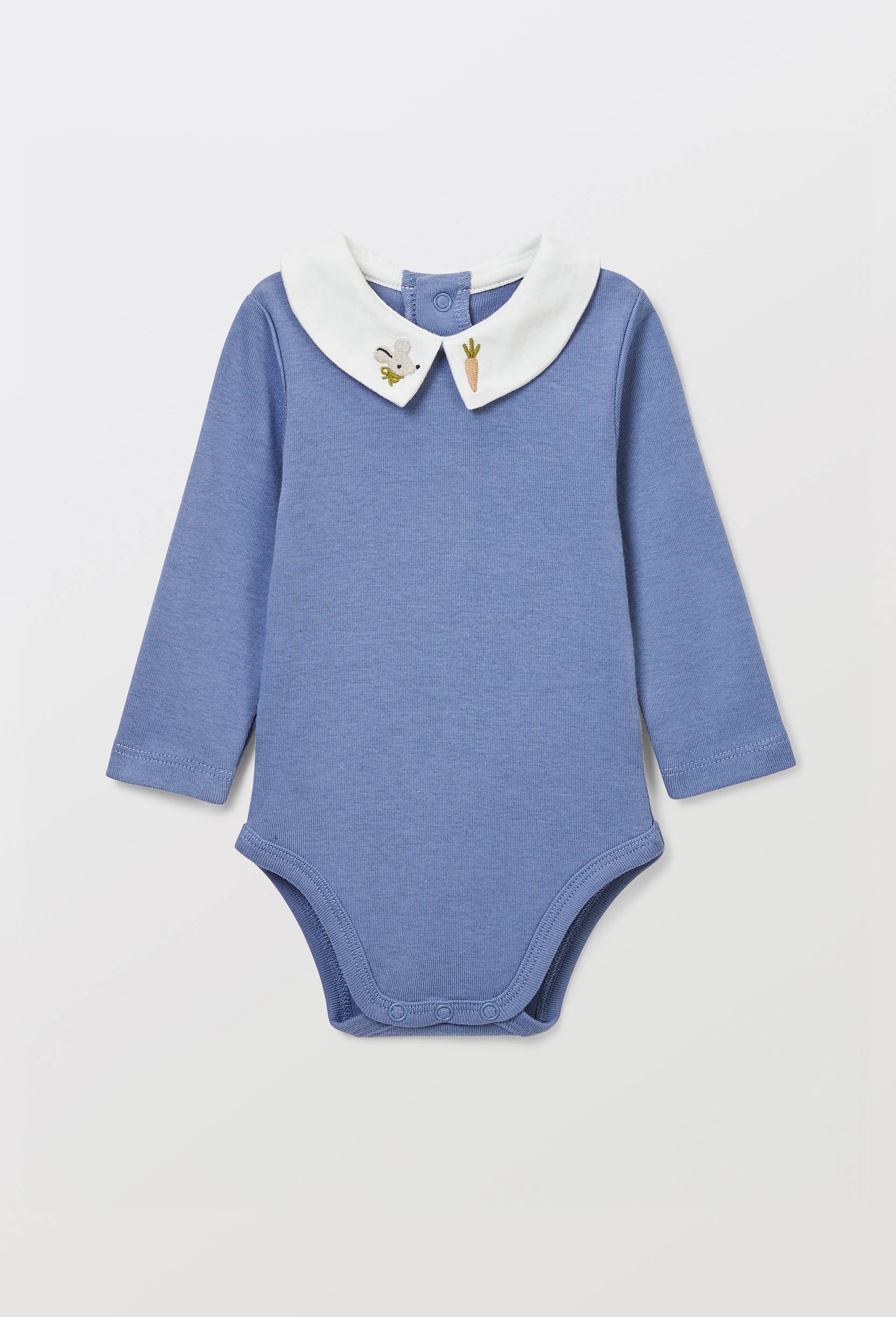 Body col chemise, Bleu, large image number 0.0