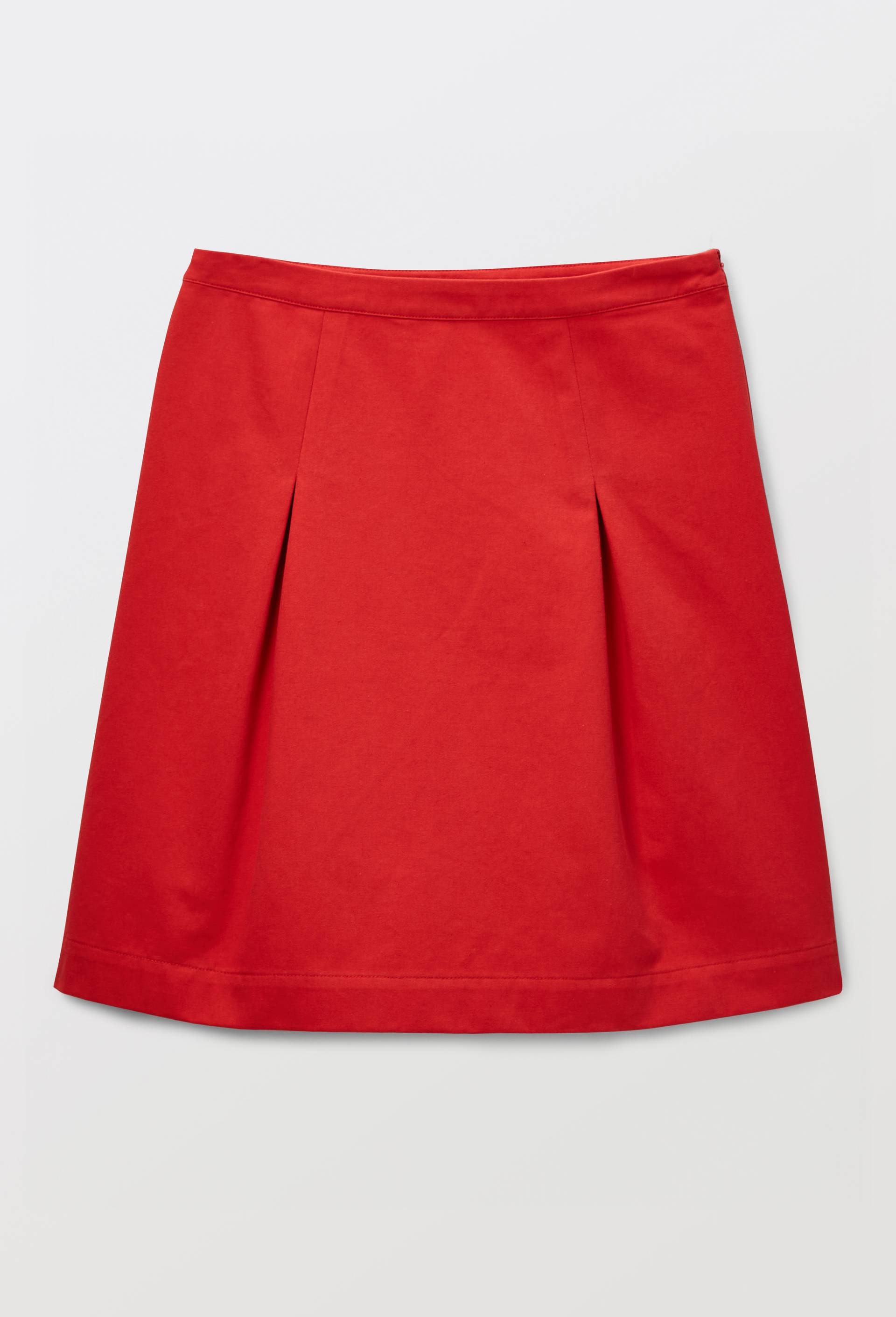 Jupe courte unie en coton BIO GOTS, Rouge, large image number 2
