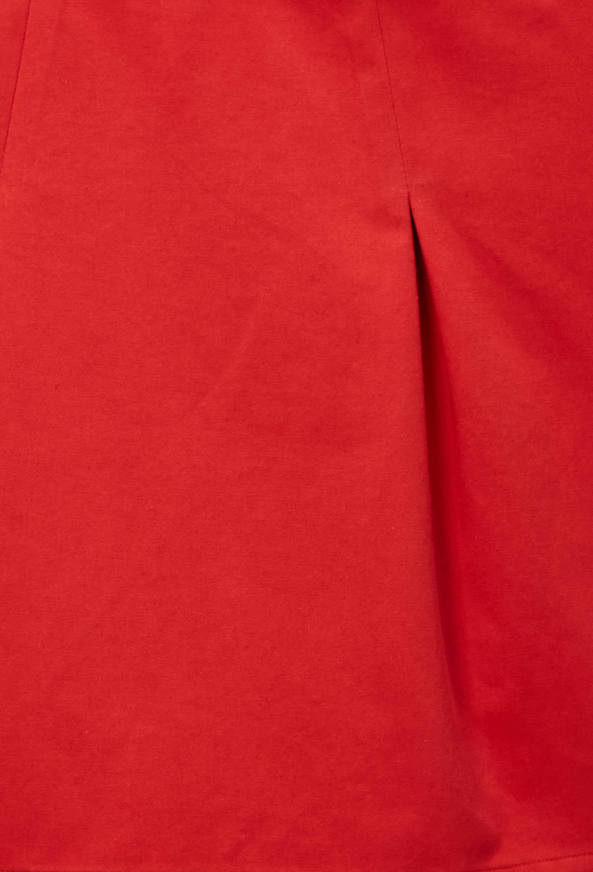 Jupe courte unie en coton BIO GOTS, Rouge, large image number 4.0