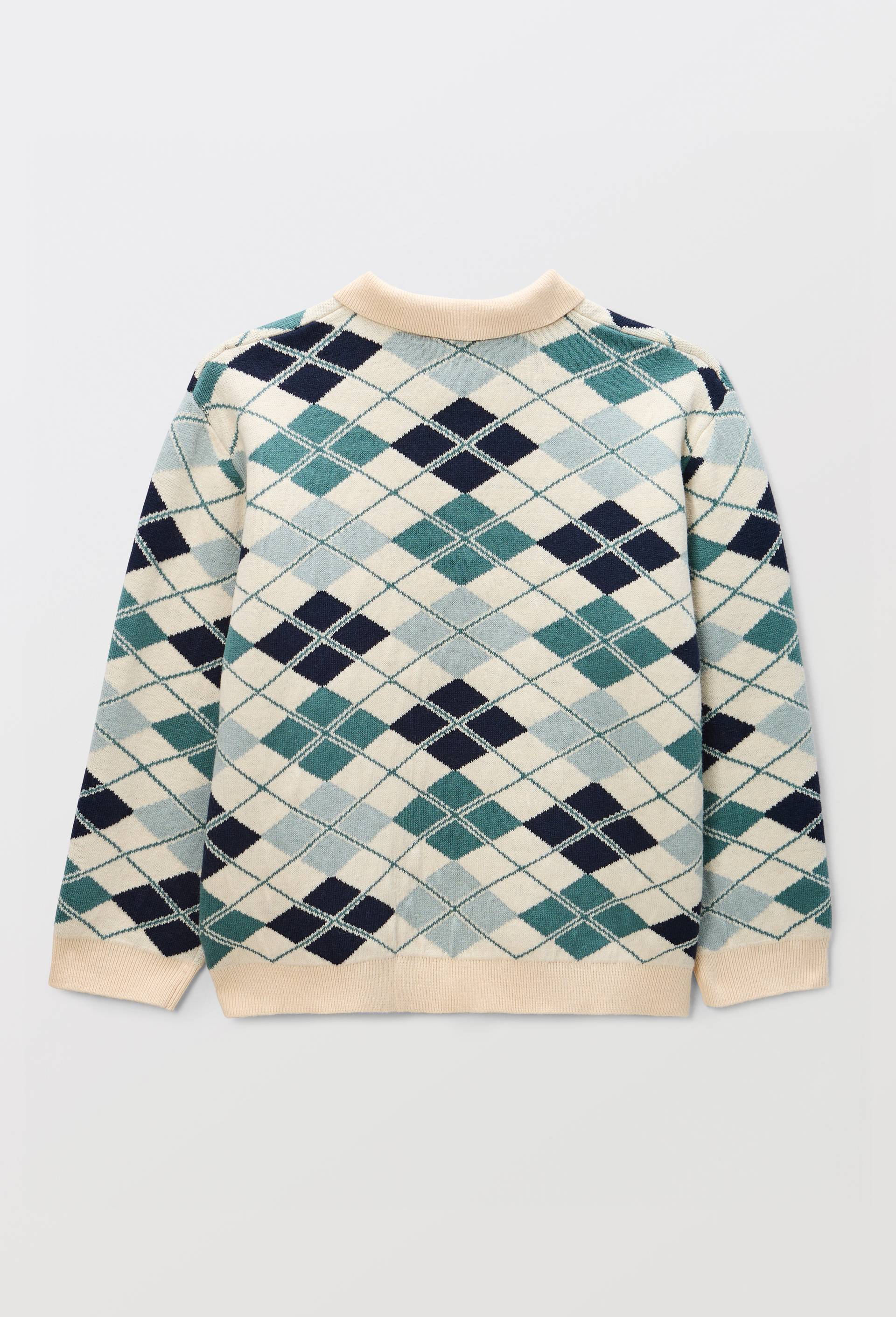 Pull jacquard contenant de la laine, Vert, large image number 3.0
