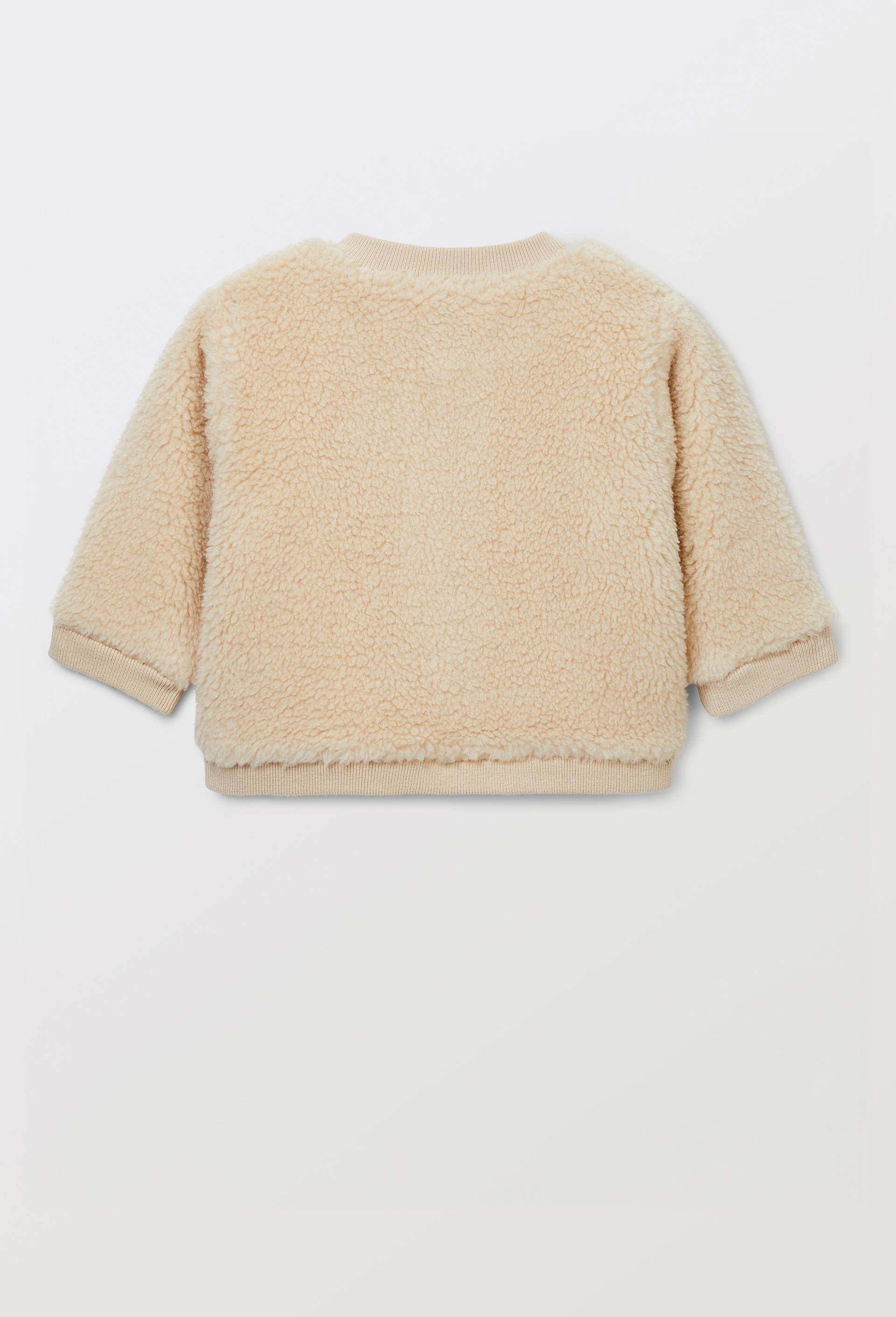 Cardigan manches longues sherpa, Beige clair, large image number 1.0