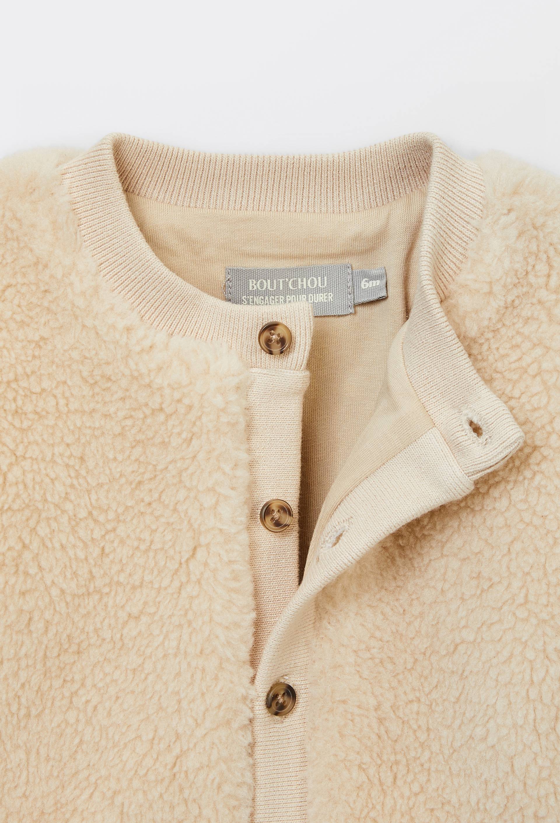 Cardigan manches longues sherpa, Beige clair, large image number 2