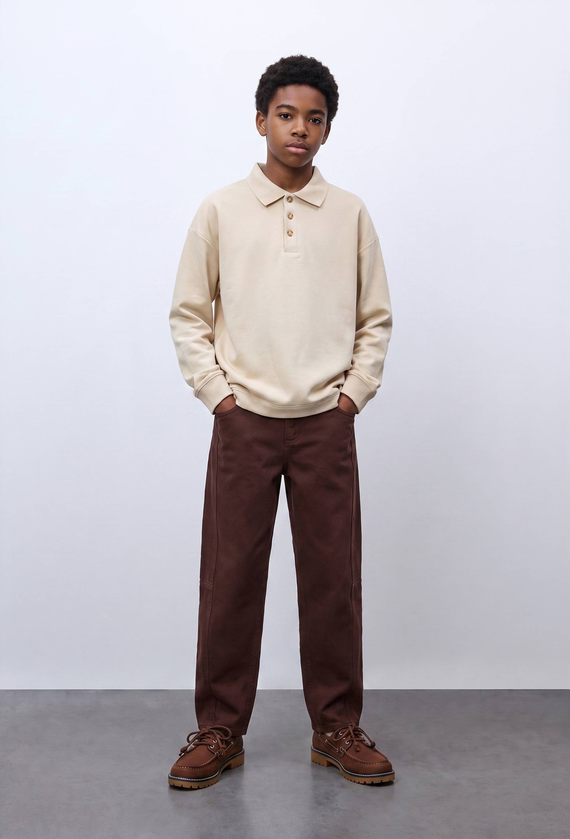 Jean cargo contenant du coton BIO GOTS, Brun fonc&eacute;, large image number 0.0
