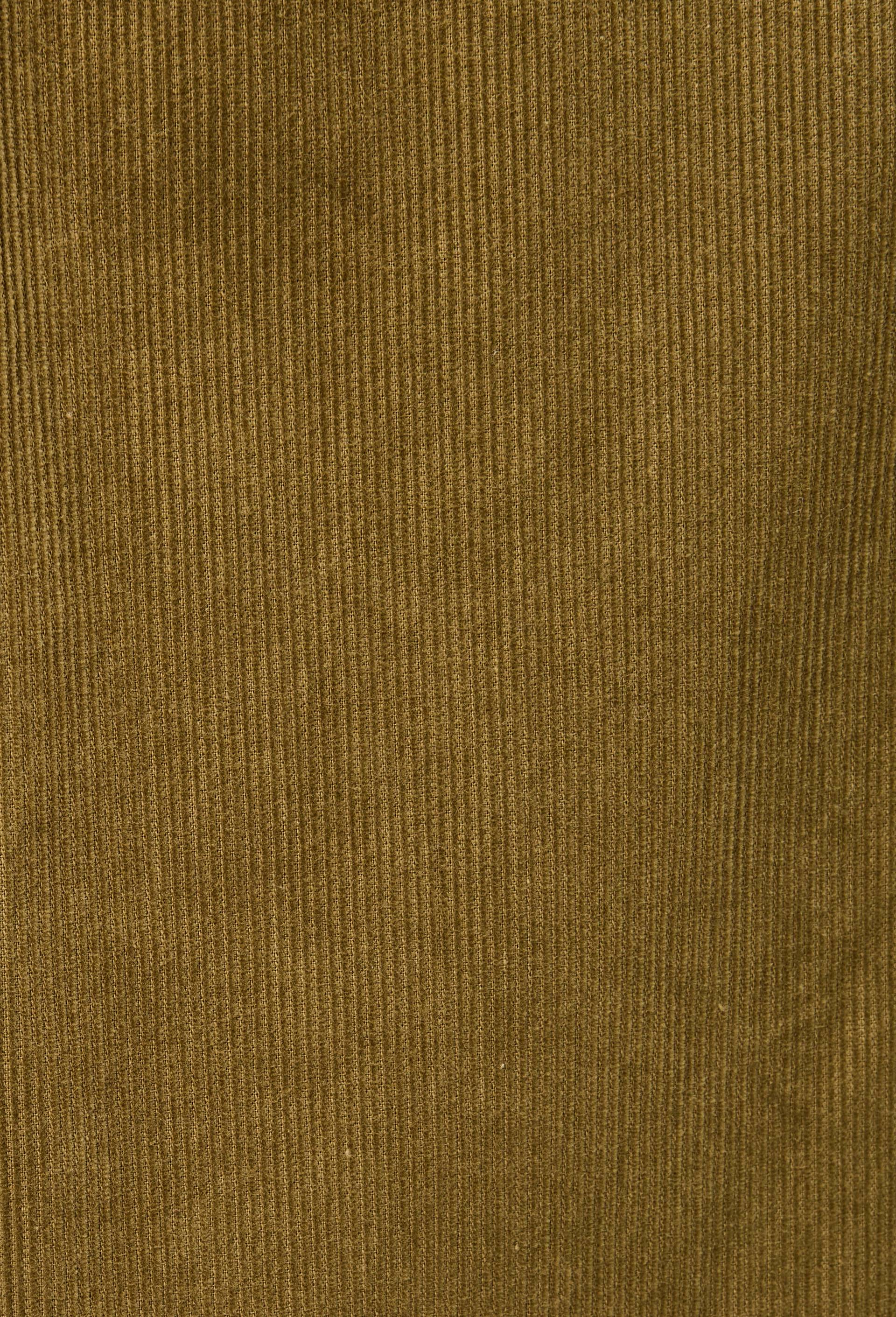 Pantalon taille &eacute;lastiqu&eacute;e uni en coton, Vert fonc&eacute;, large image number 4.0