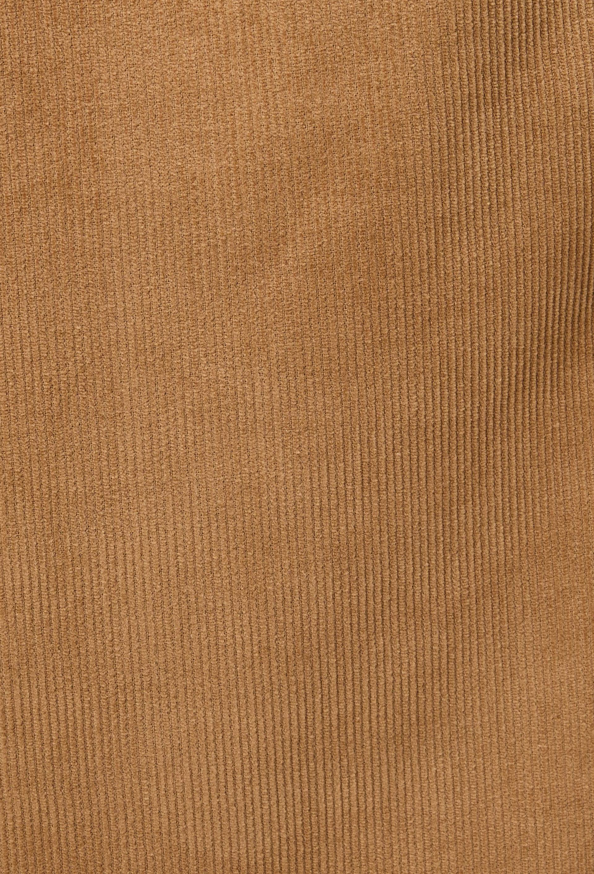 Pantalon taille &eacute;lastiqu&eacute;e uni en coton, Beige, large image number 4.0