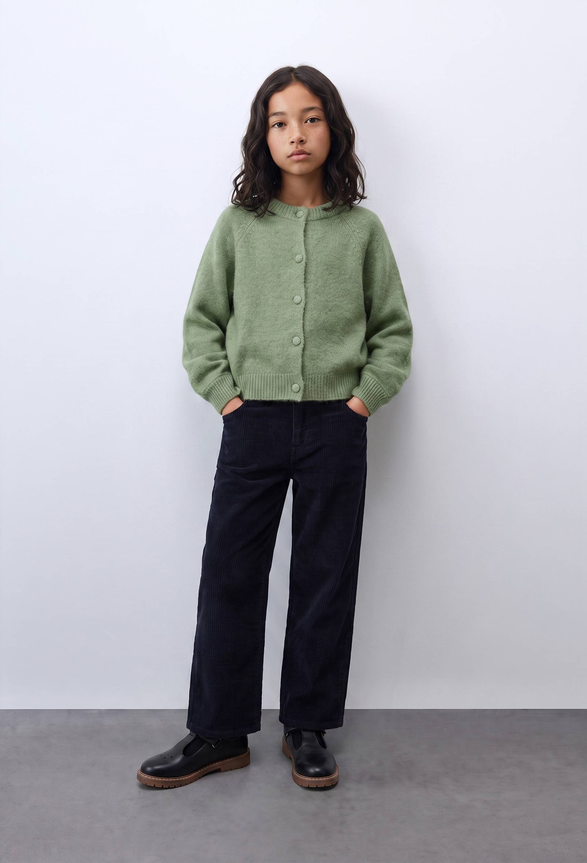 Cardigan uni, Vert, large image number 0.0