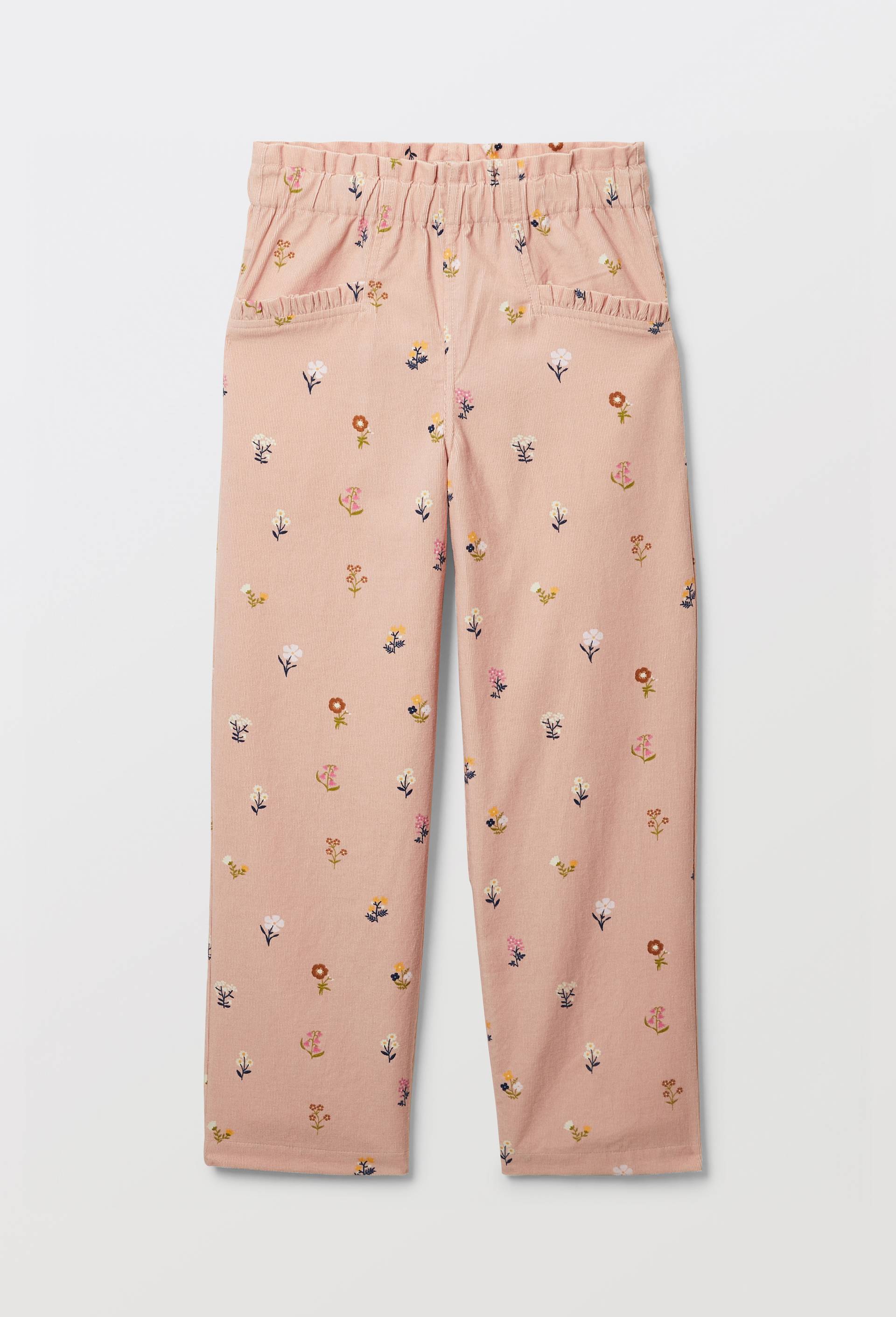 Pantalon en velours c&ocirc;tel&eacute; imprim&eacute; en coton, Rose, large image number 2.0
