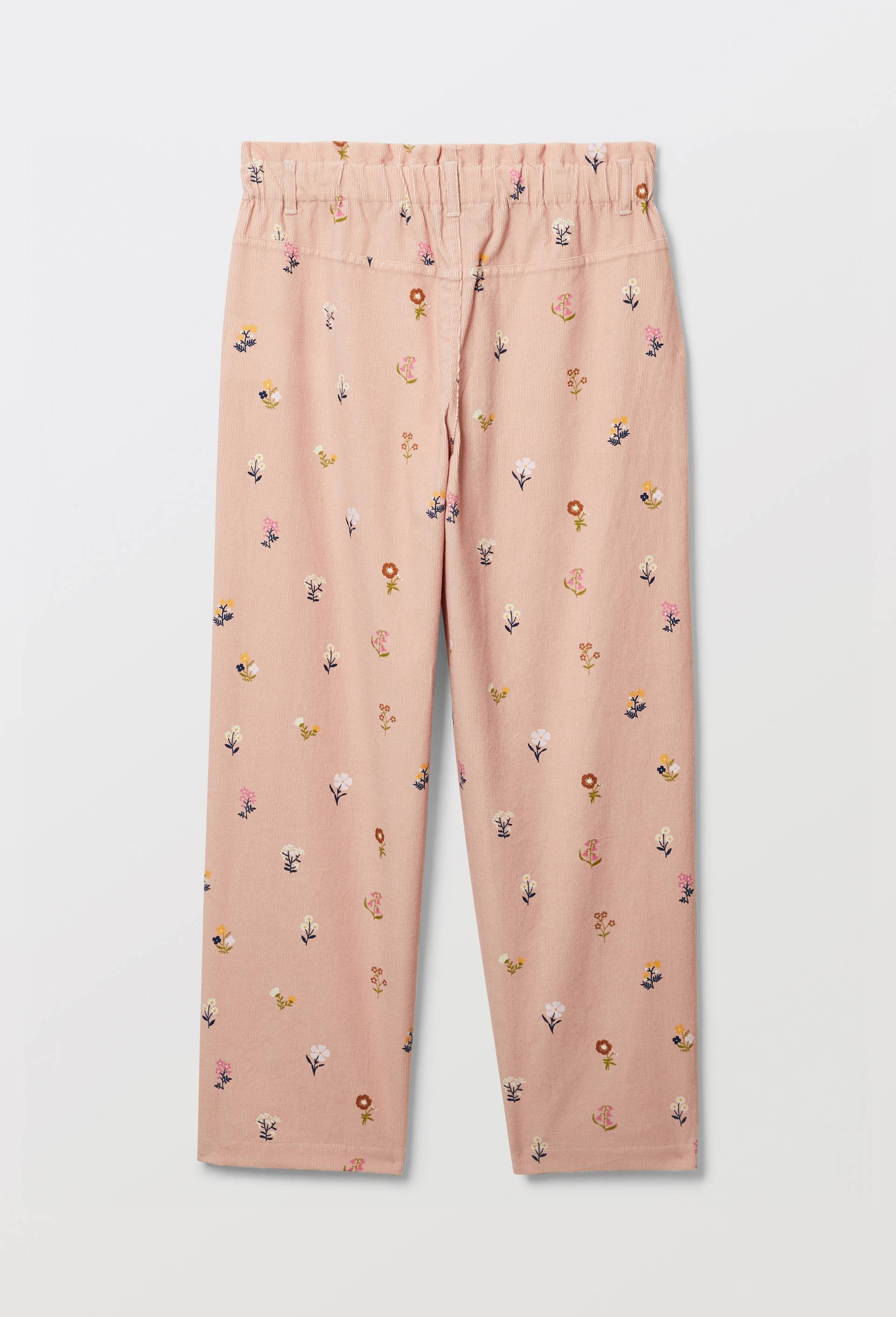 Pantalon en velours c&ocirc;tel&eacute; imprim&eacute; en coton, Rose, large image number 3.0