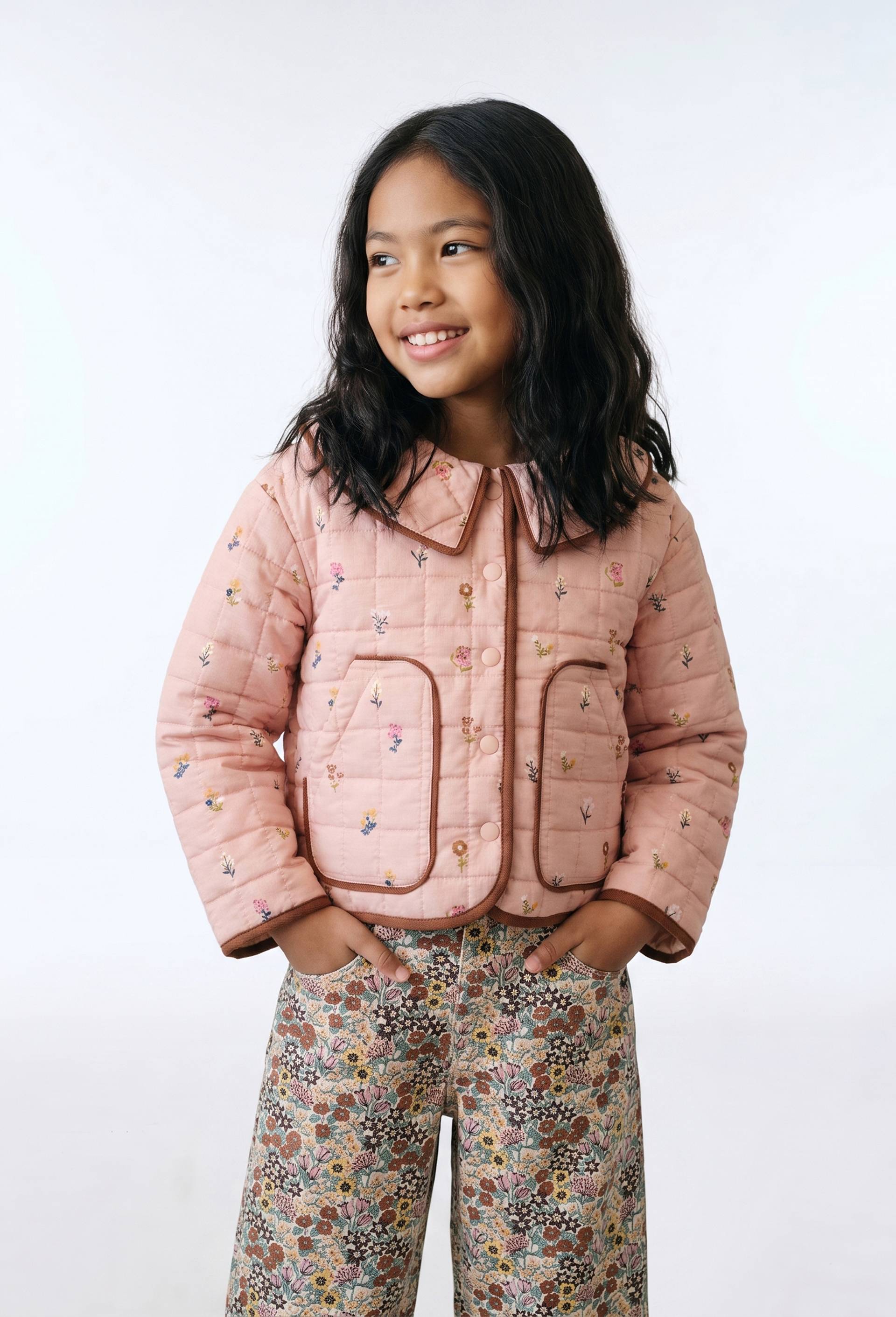 Veste matelass&eacute;e imprim&eacute;e en coton, Rose, large image number 0