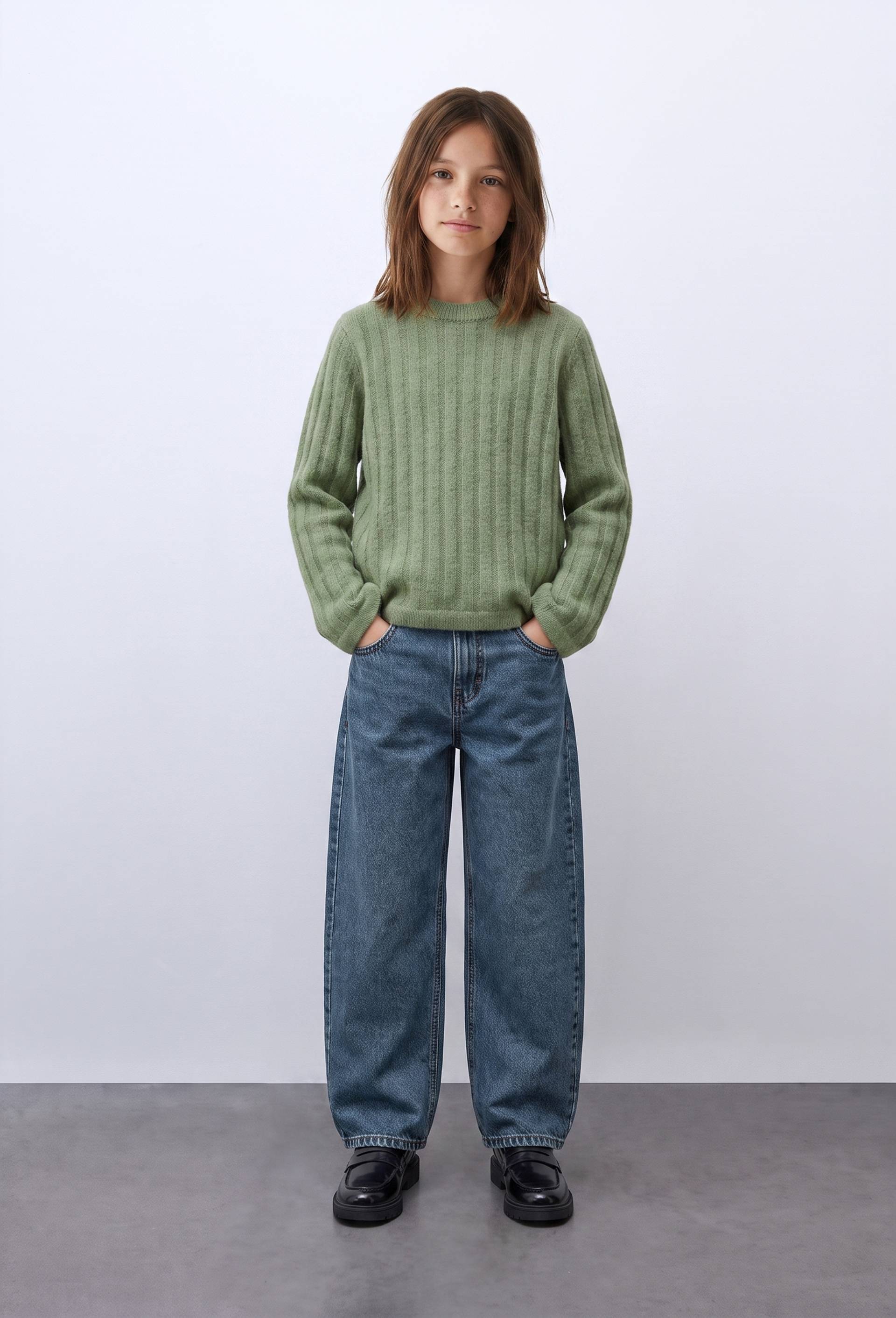 Jean large en coton, Bleu, large image number 0.0