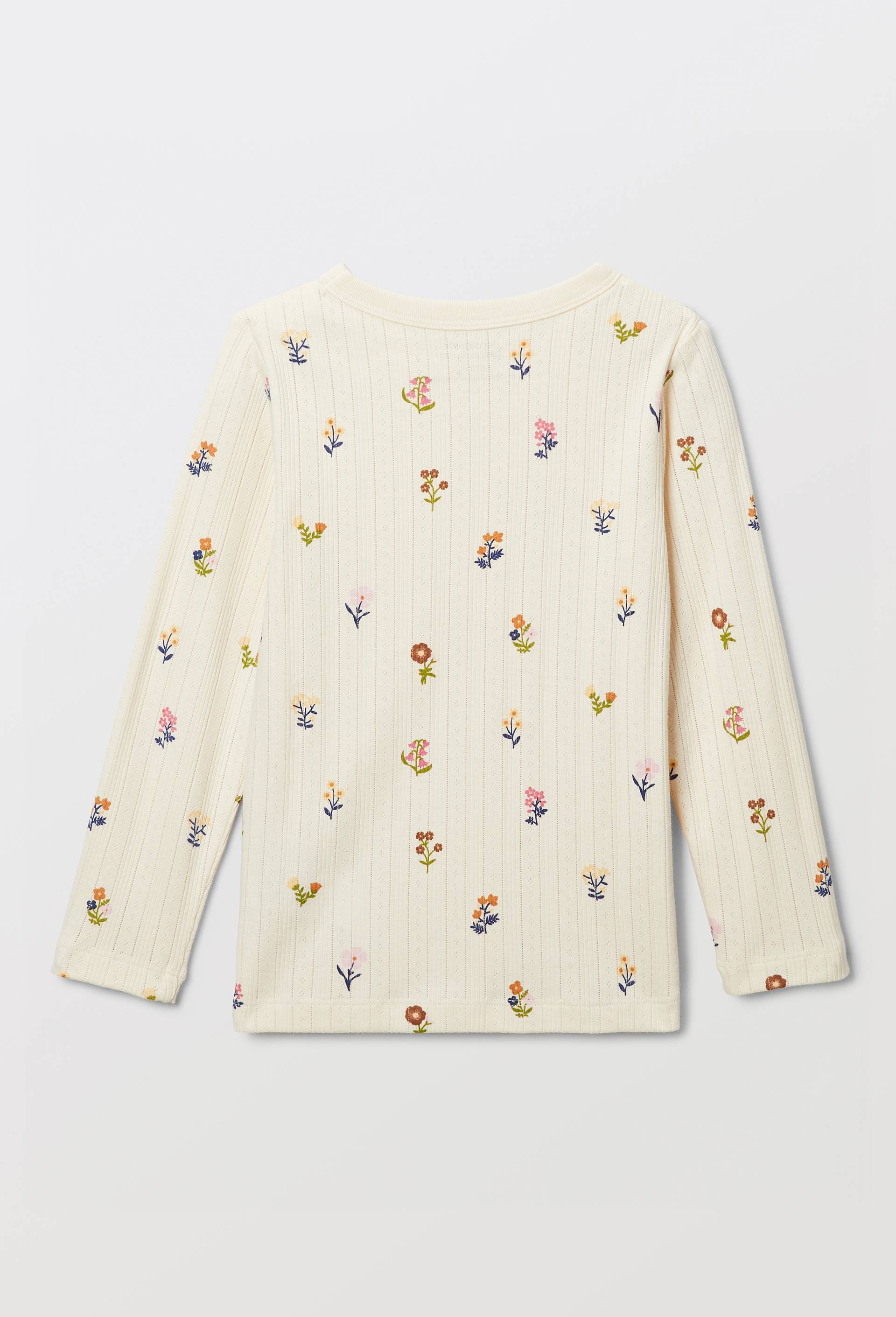 T-shirt manches longues imprim&eacute; en coton, Beige clair, large image number 2.0