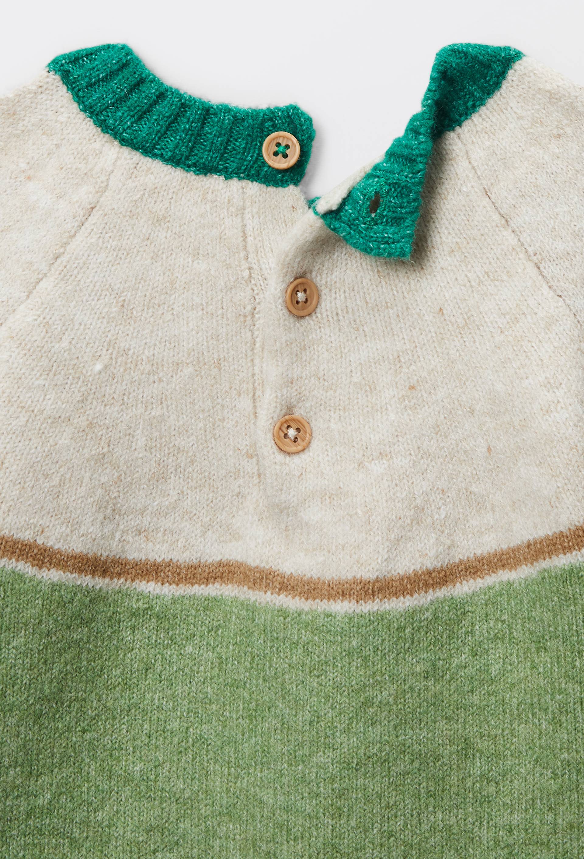 Pull jacquard imprim&eacute;, Vert, large image number 3