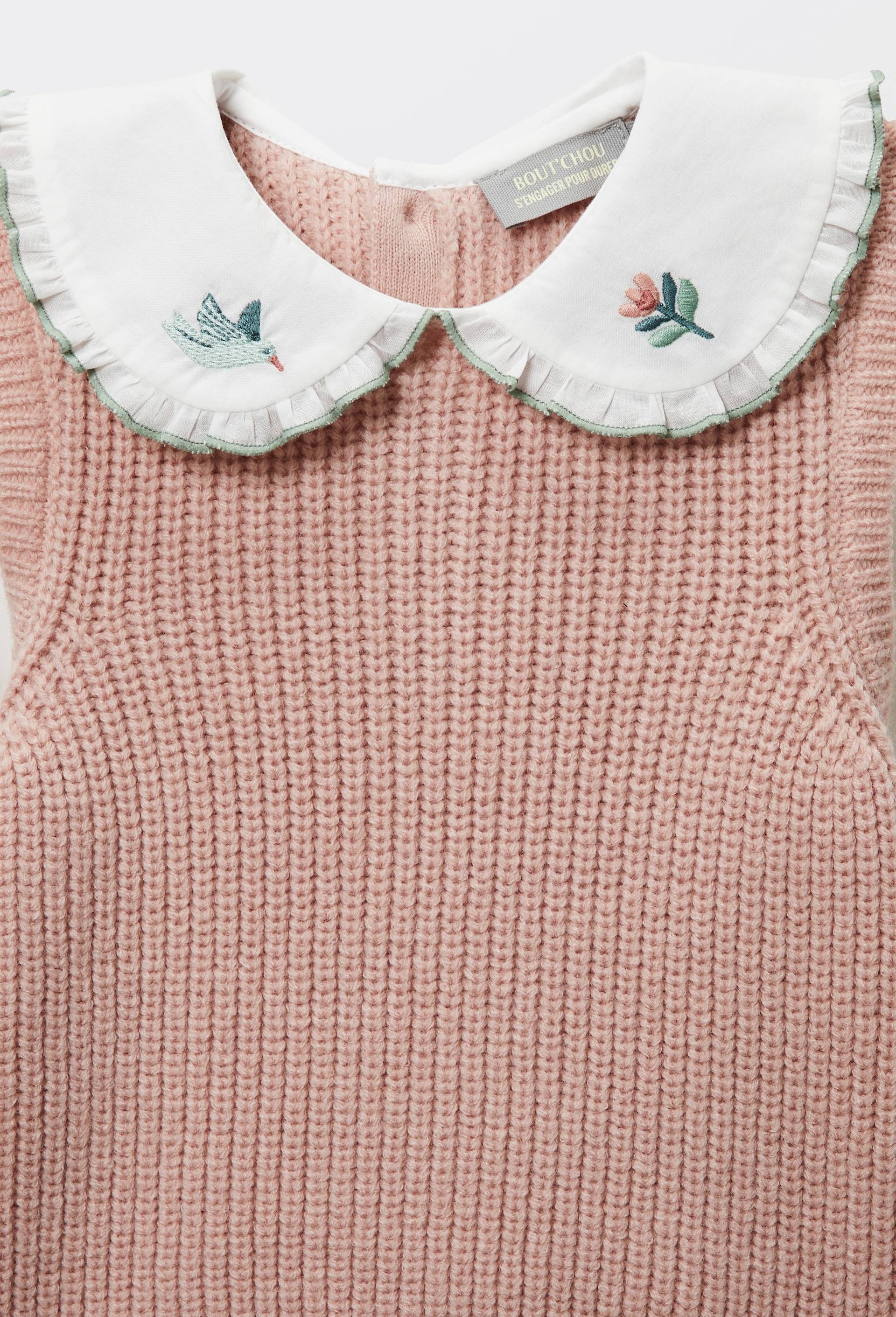 Pull 2 en 1 sans manches avec blouse unie, Ecru, large image number 3.0