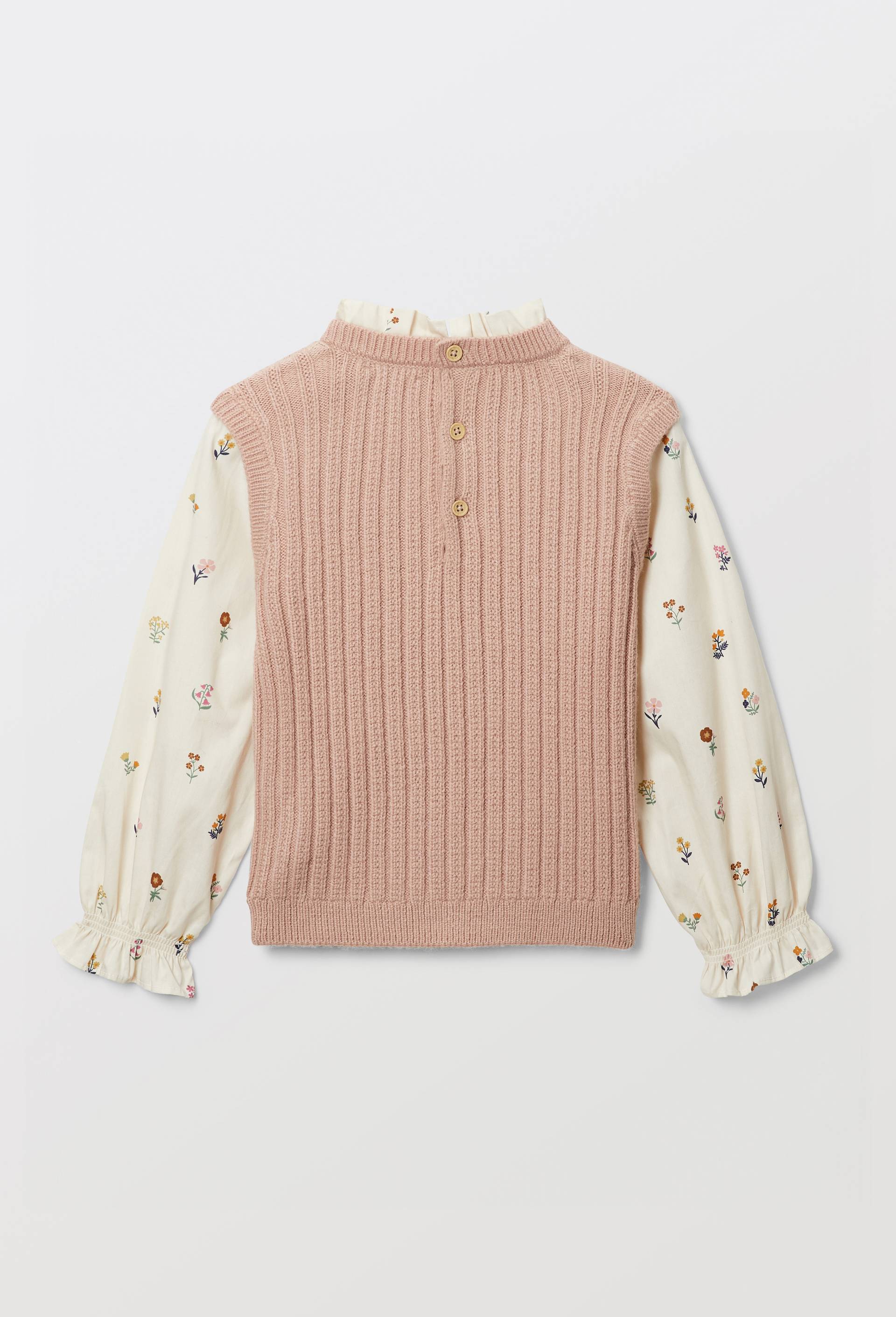 Pull bi-mati&egrave;re imprim&eacute;, Rose, large image number 2