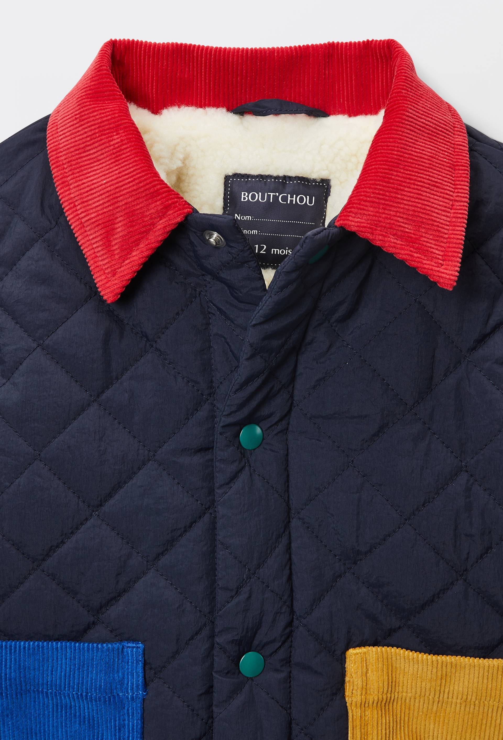 Veste quilt&eacute;e doubl&eacute;e sherpa, Bleu fonc&eacute;, large image number 3.0