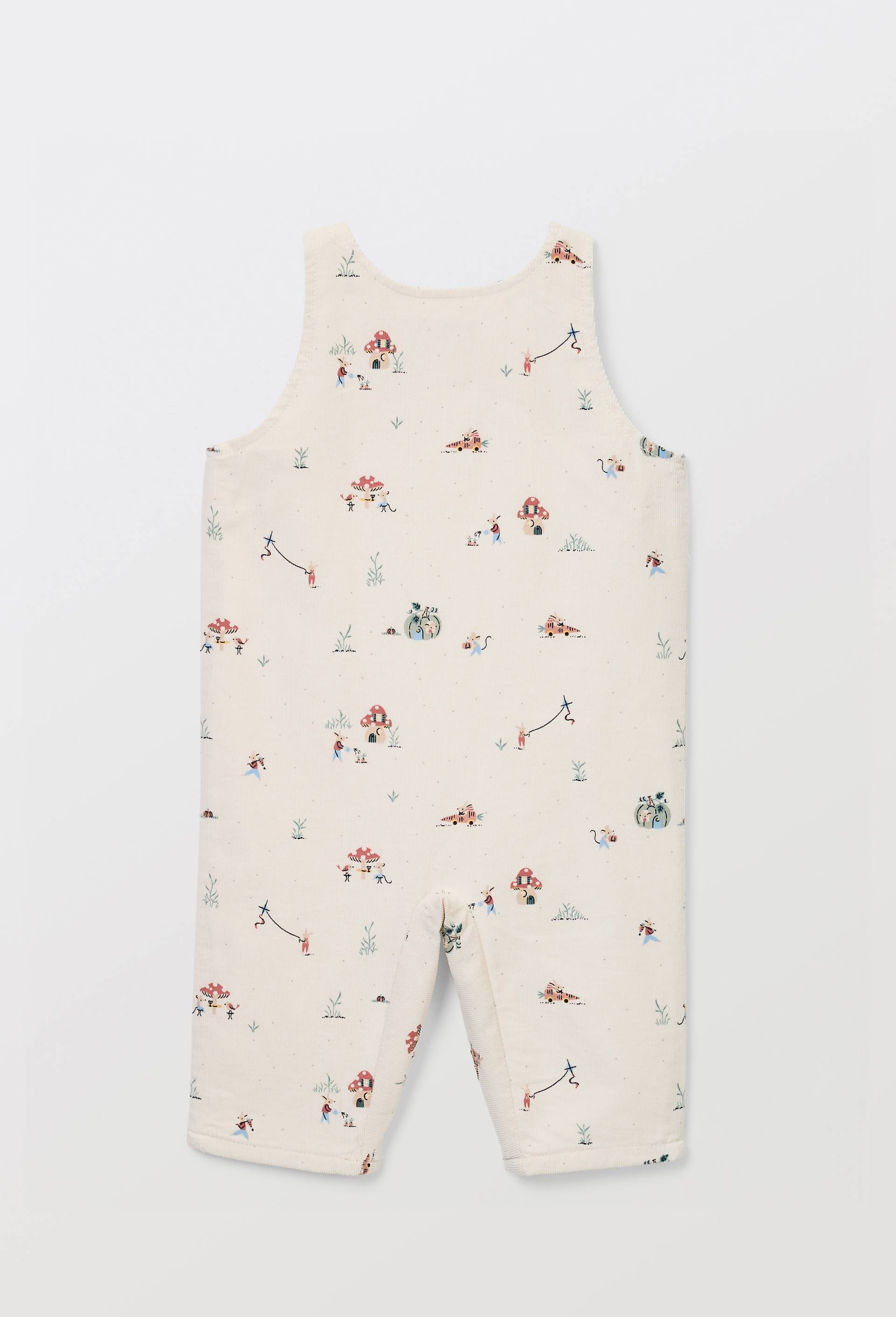 Salopette velours en coton GOTS, Beige clair, large image number 1