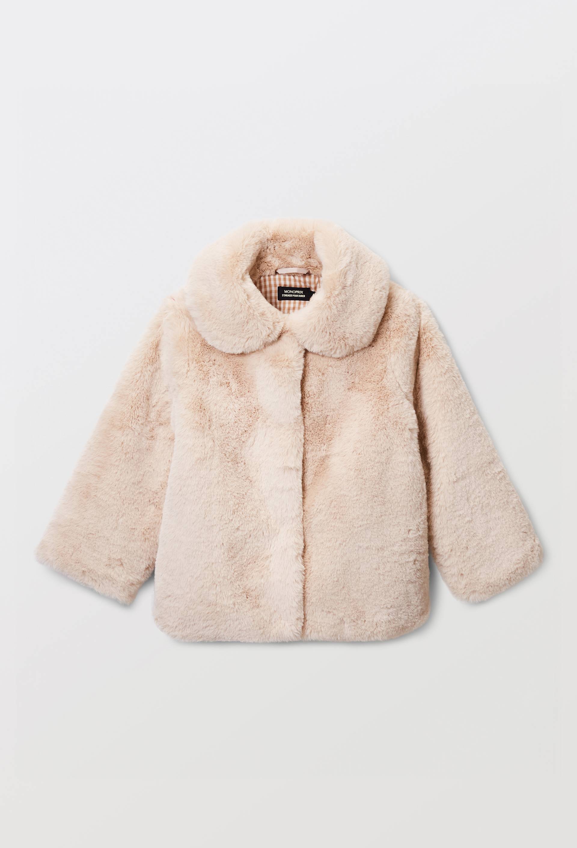 Manteau fausse fourrure, Brun clair, large image number 0