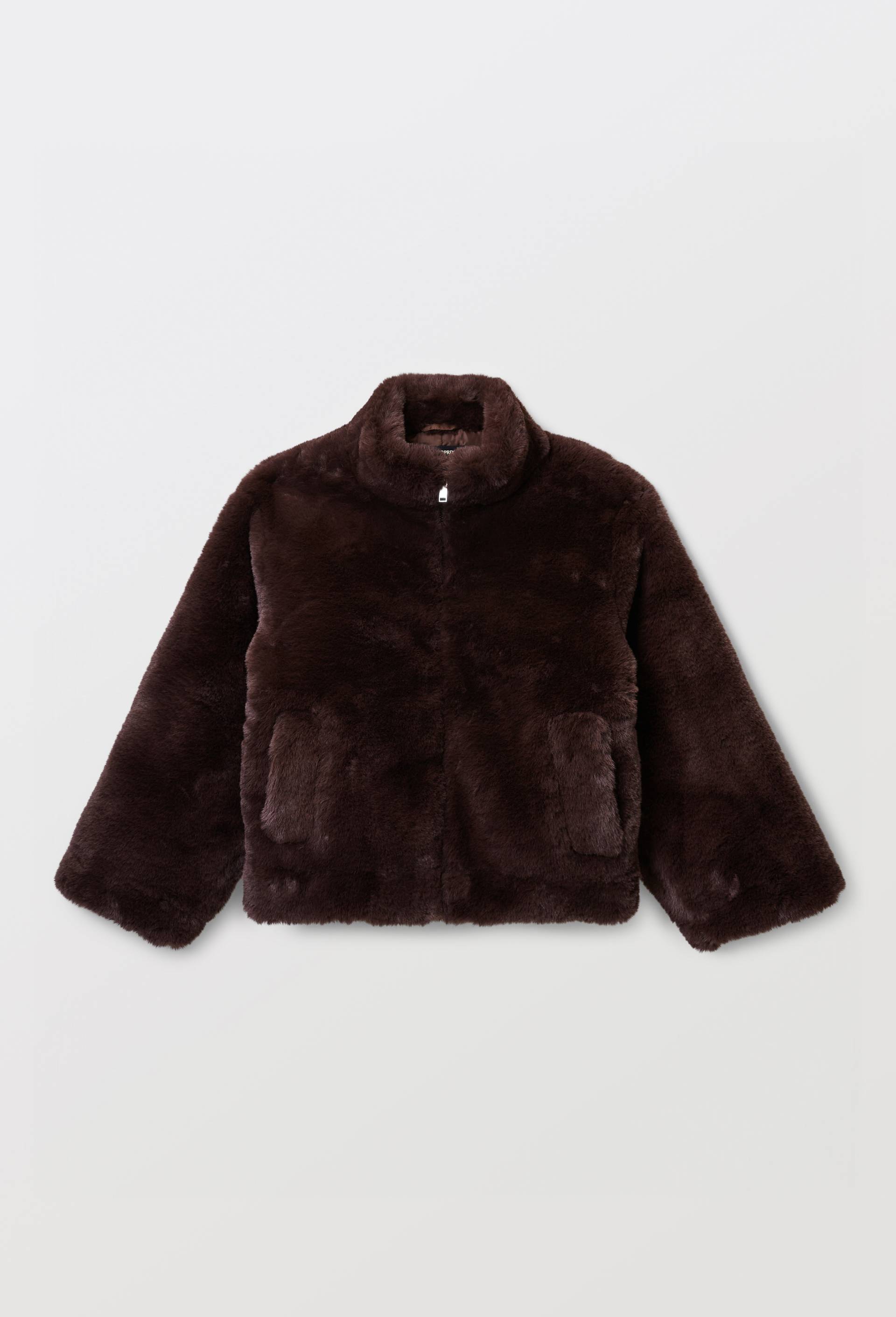 Veste fausse fourrure, Brun, large image number 0.0