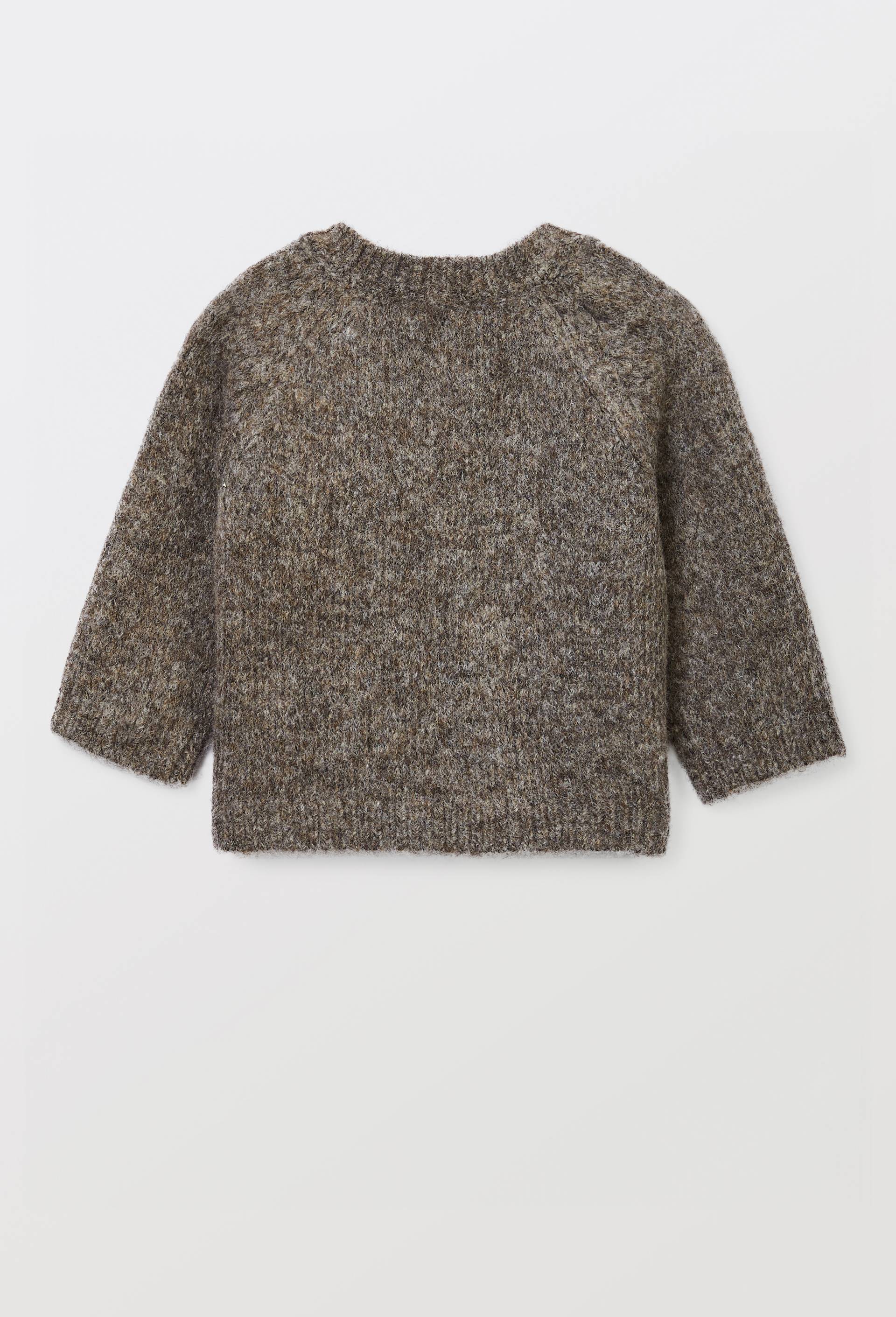 Pull intarsia imprim&eacute;, Brun clair, large image number 1