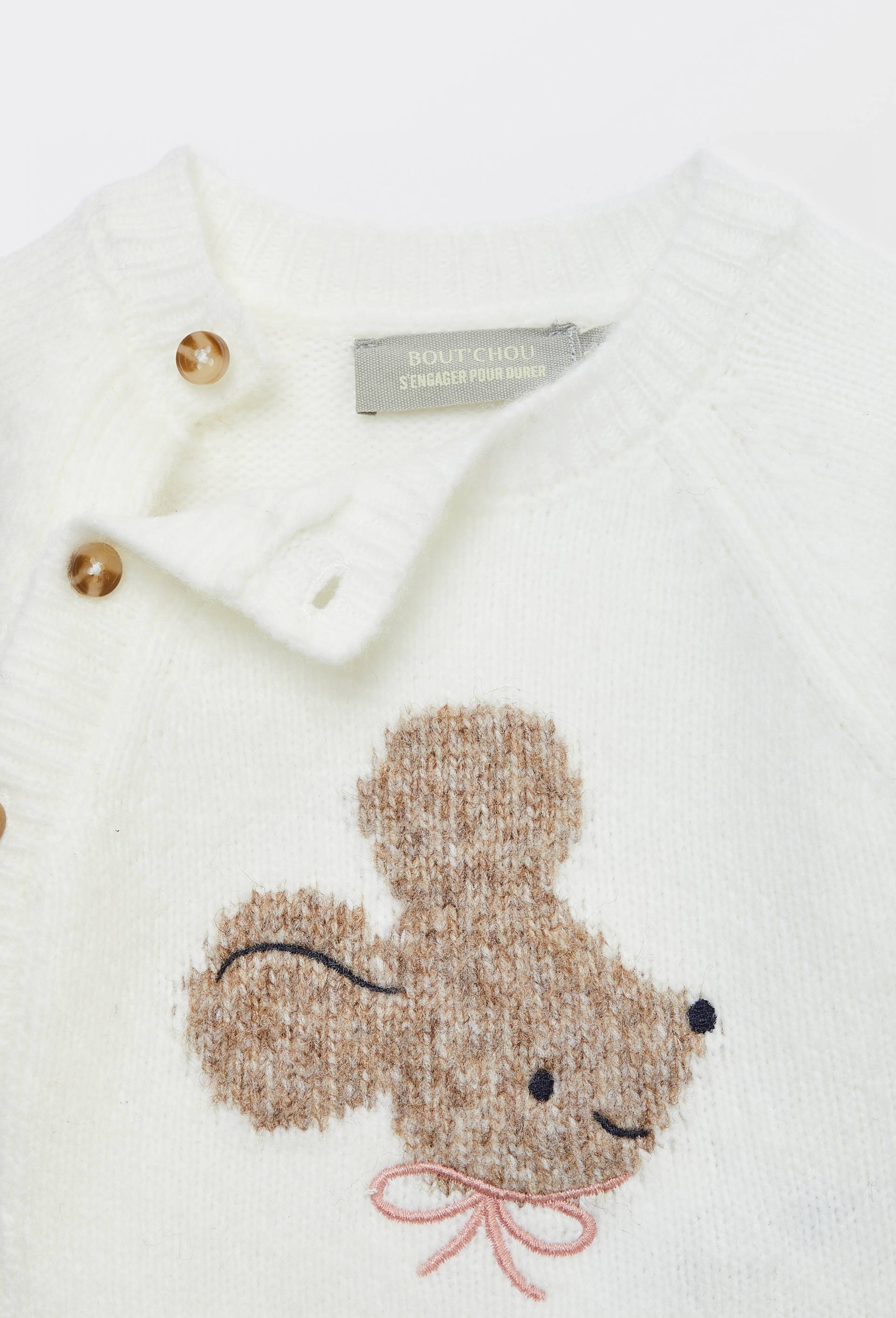 Pull intarsia imprim&eacute;, Beige clair, large image number 2.0