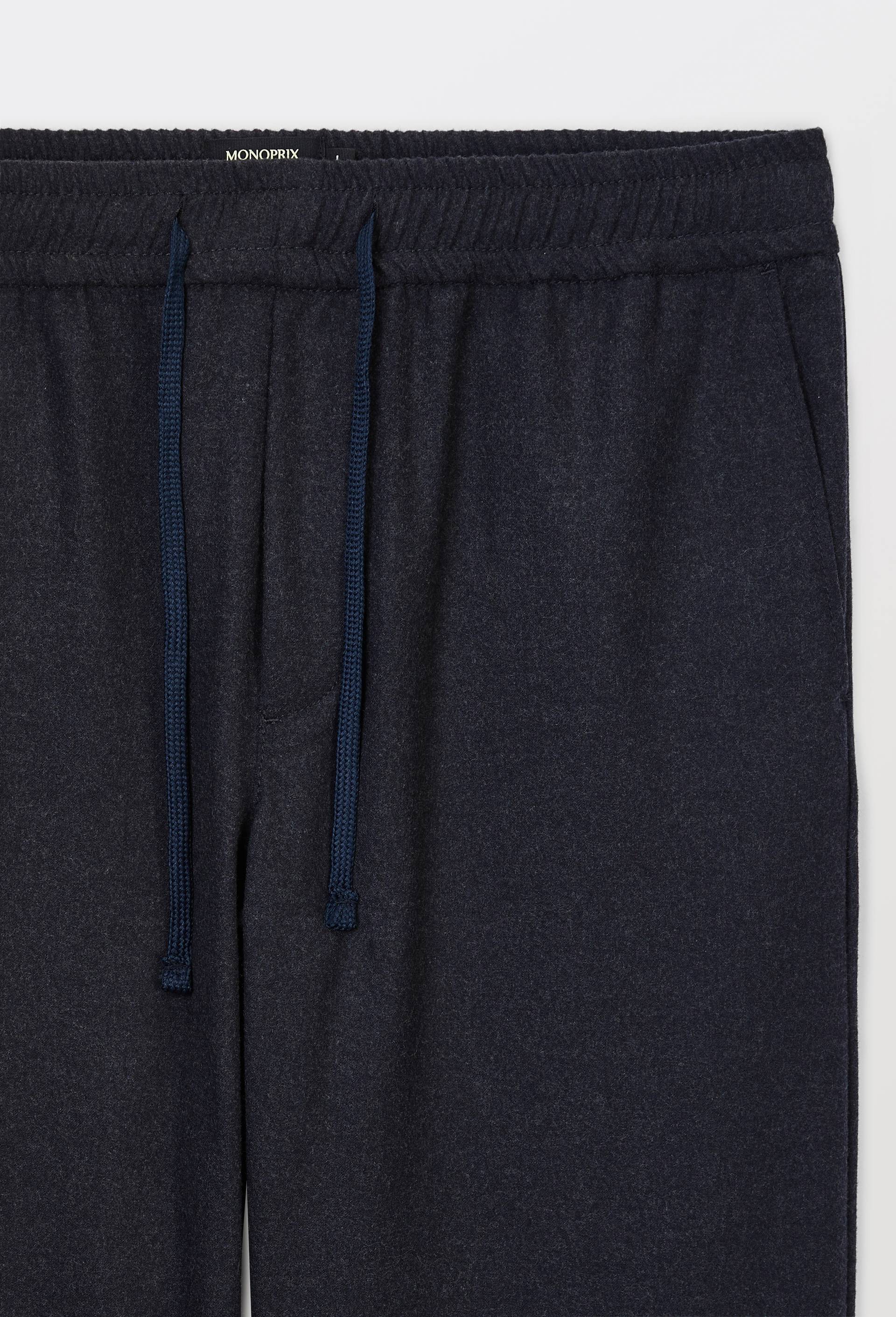 Pantalon large &eacute;lastiqu&eacute;, Bleu fonc&eacute;, large image number 4.0