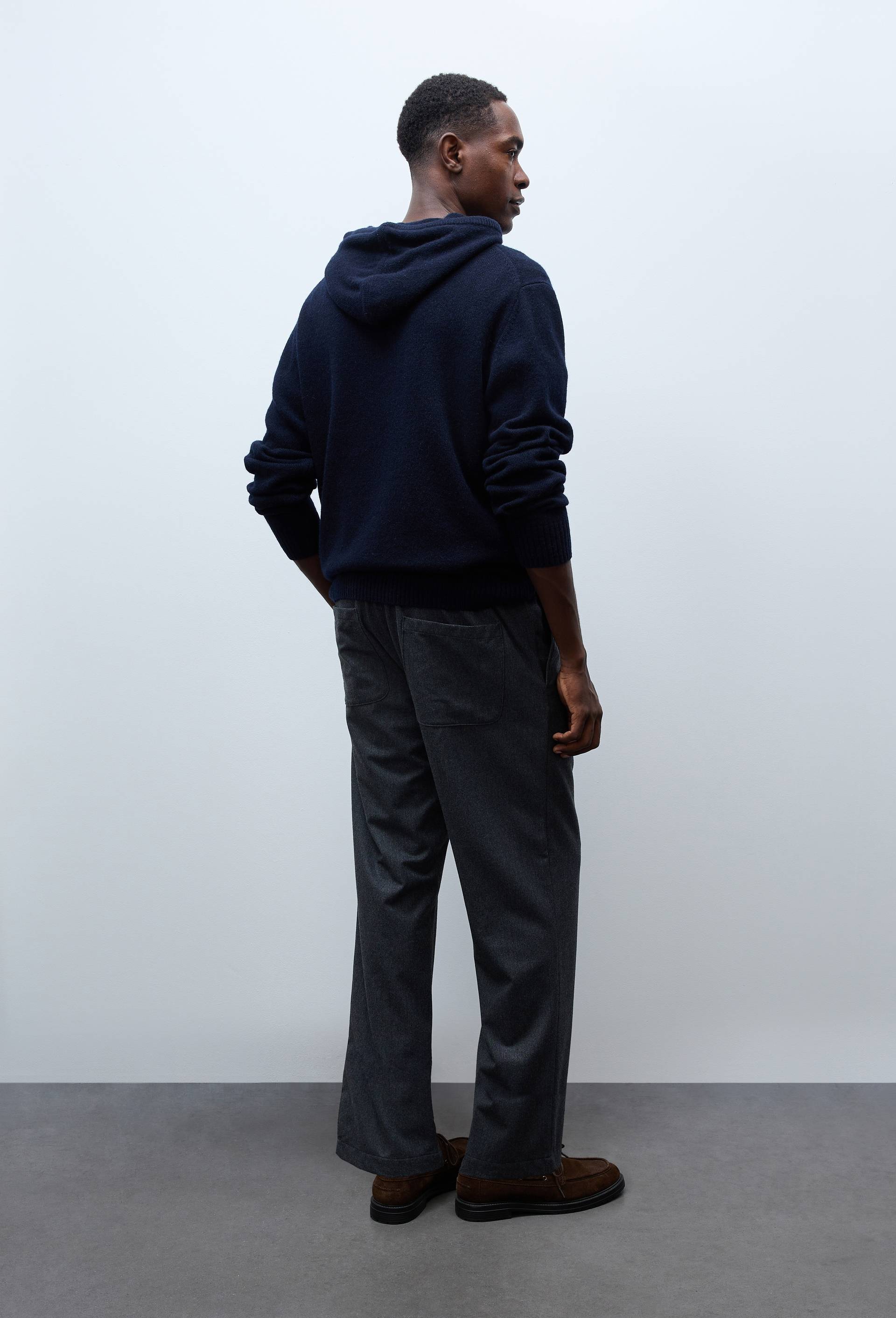 Pantalon large &eacute;lastiqu&eacute;, Gris fonc&eacute;, large image number 1