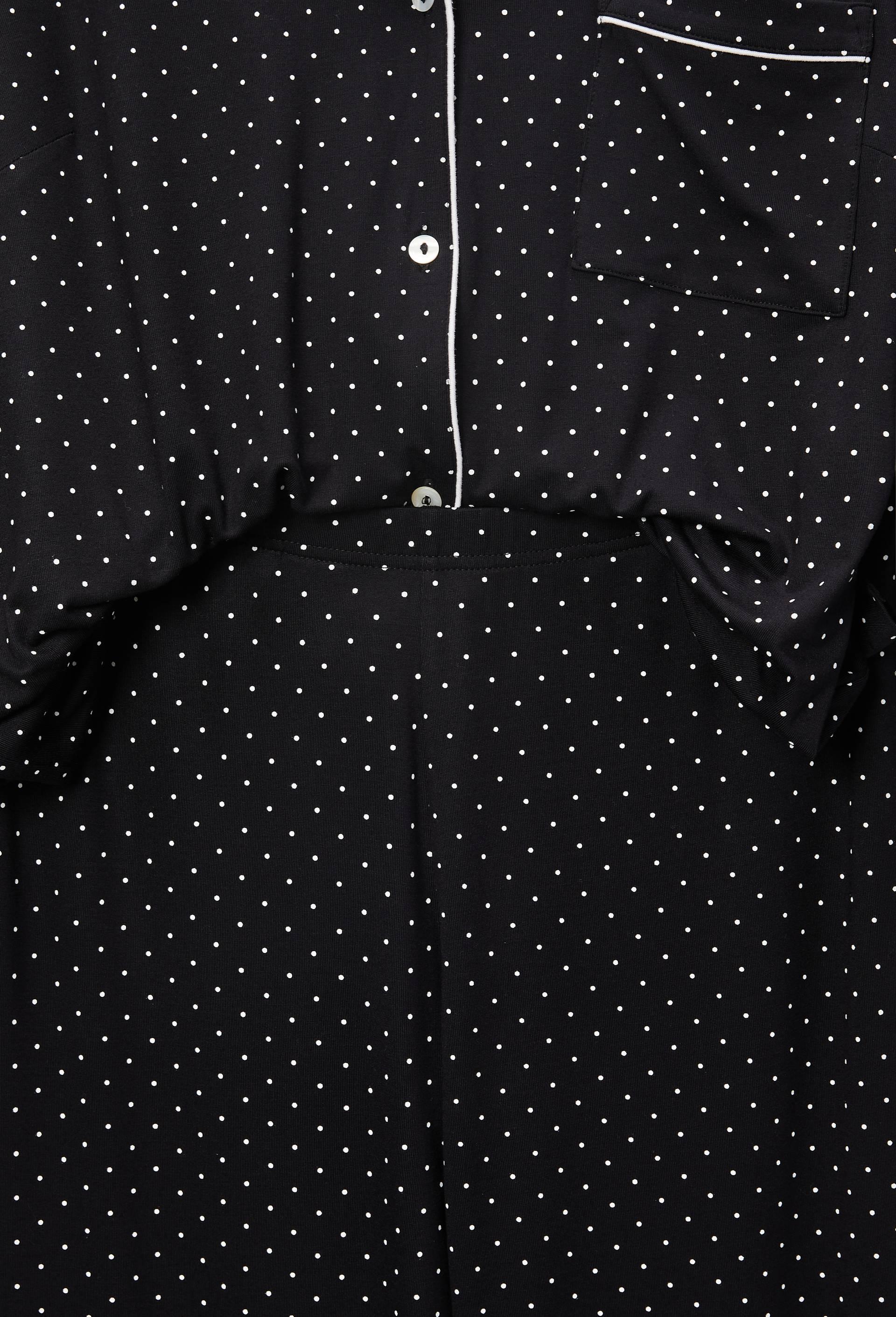 Pyjama fluide &agrave; pois, Noir, large image number 3