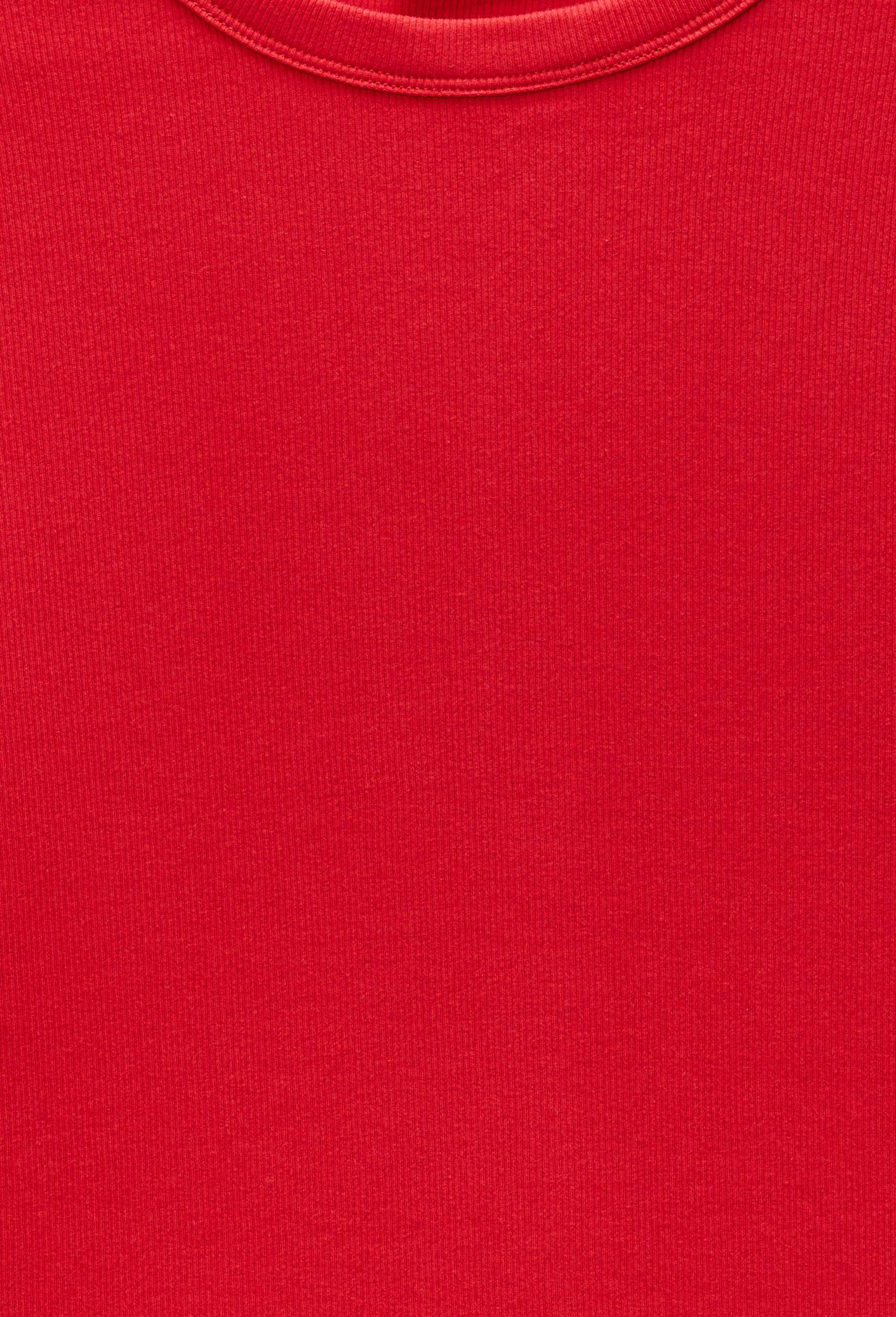 T-shirt &agrave; manches longues c&ocirc;tel&eacute; en coton BIO GOTS, Rouge, large image number 4.0