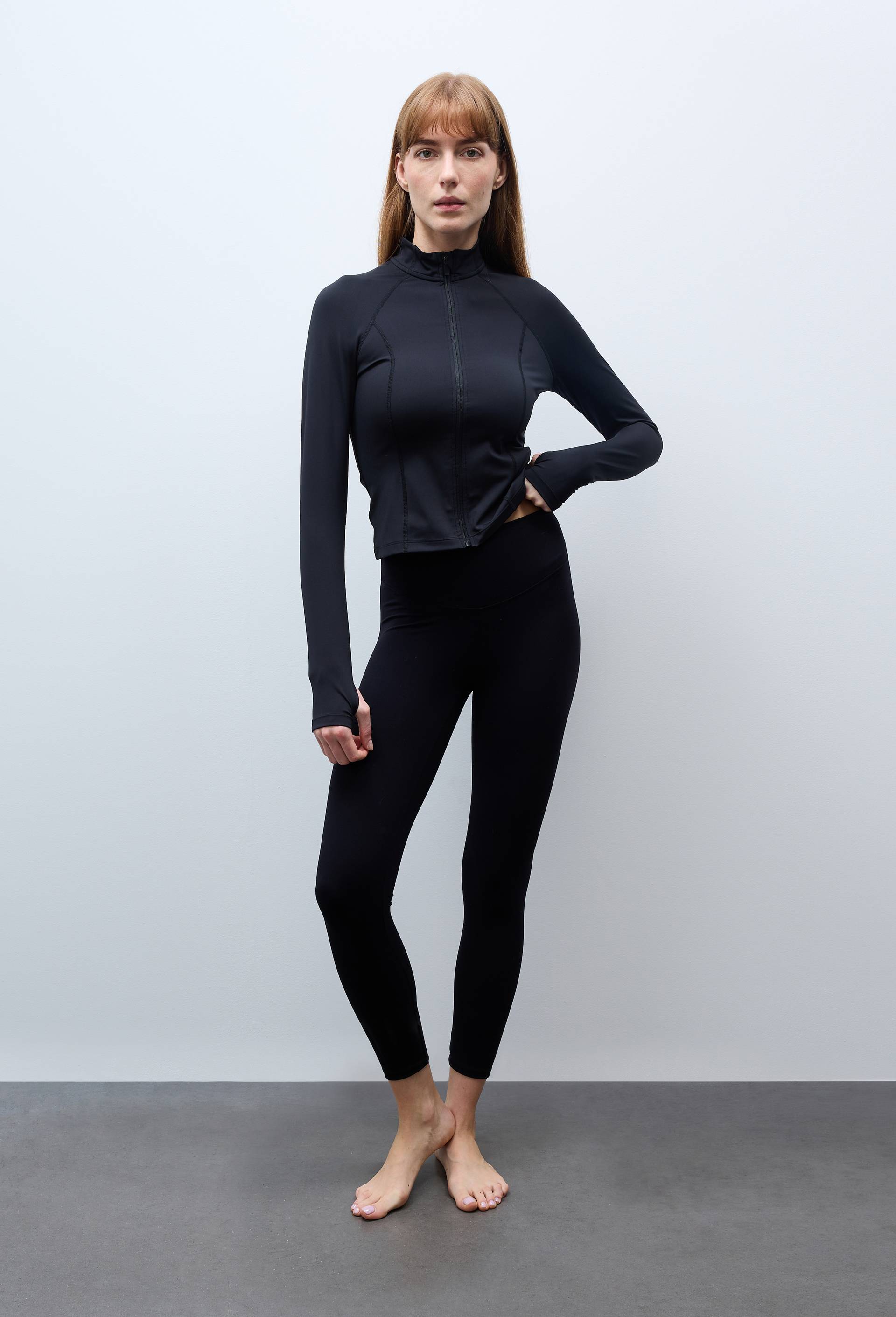 Legging de sport uni, Noir, large image number 0