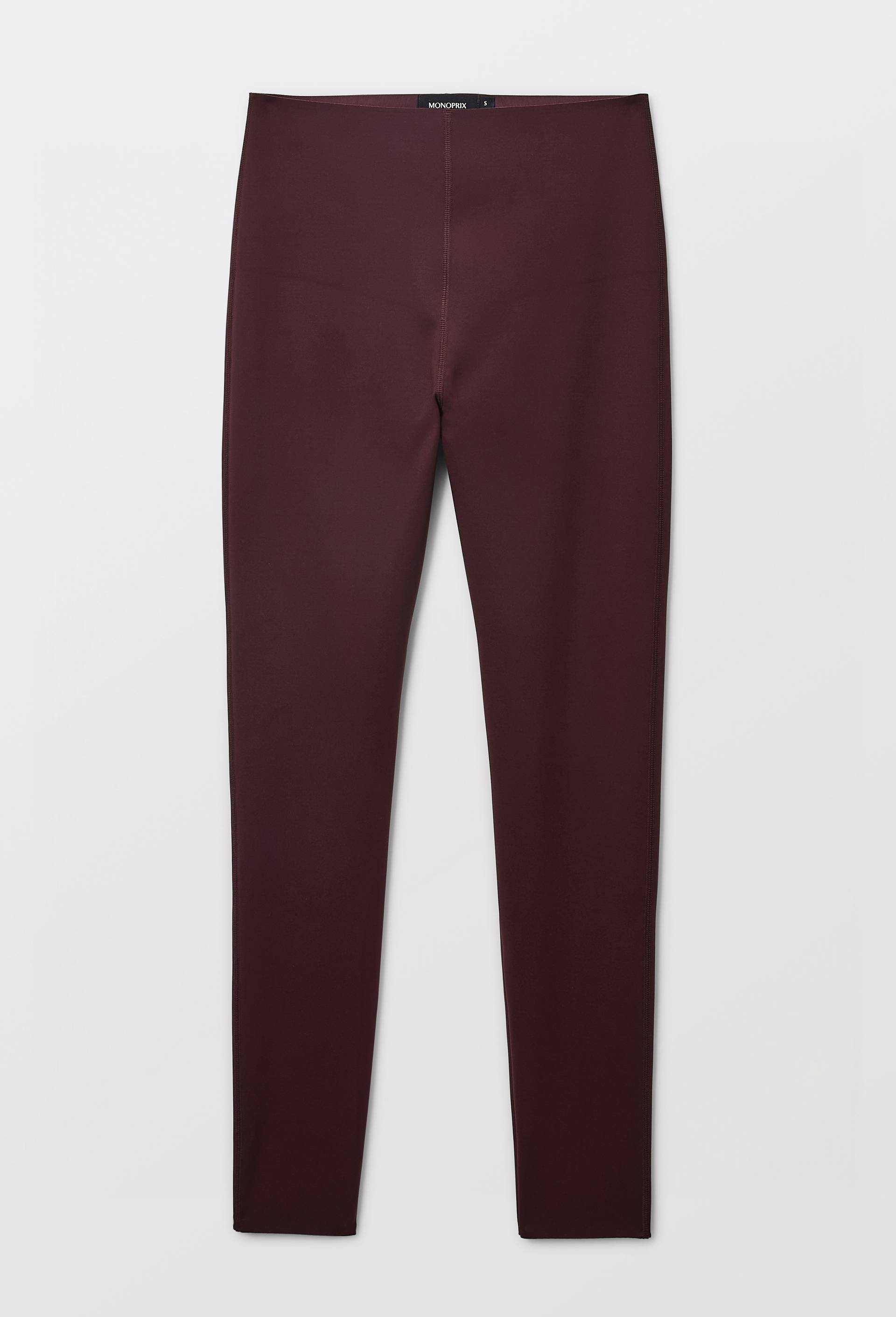 Legging de sport uni compressif, Rouge fonc&eacute;, large image number 2