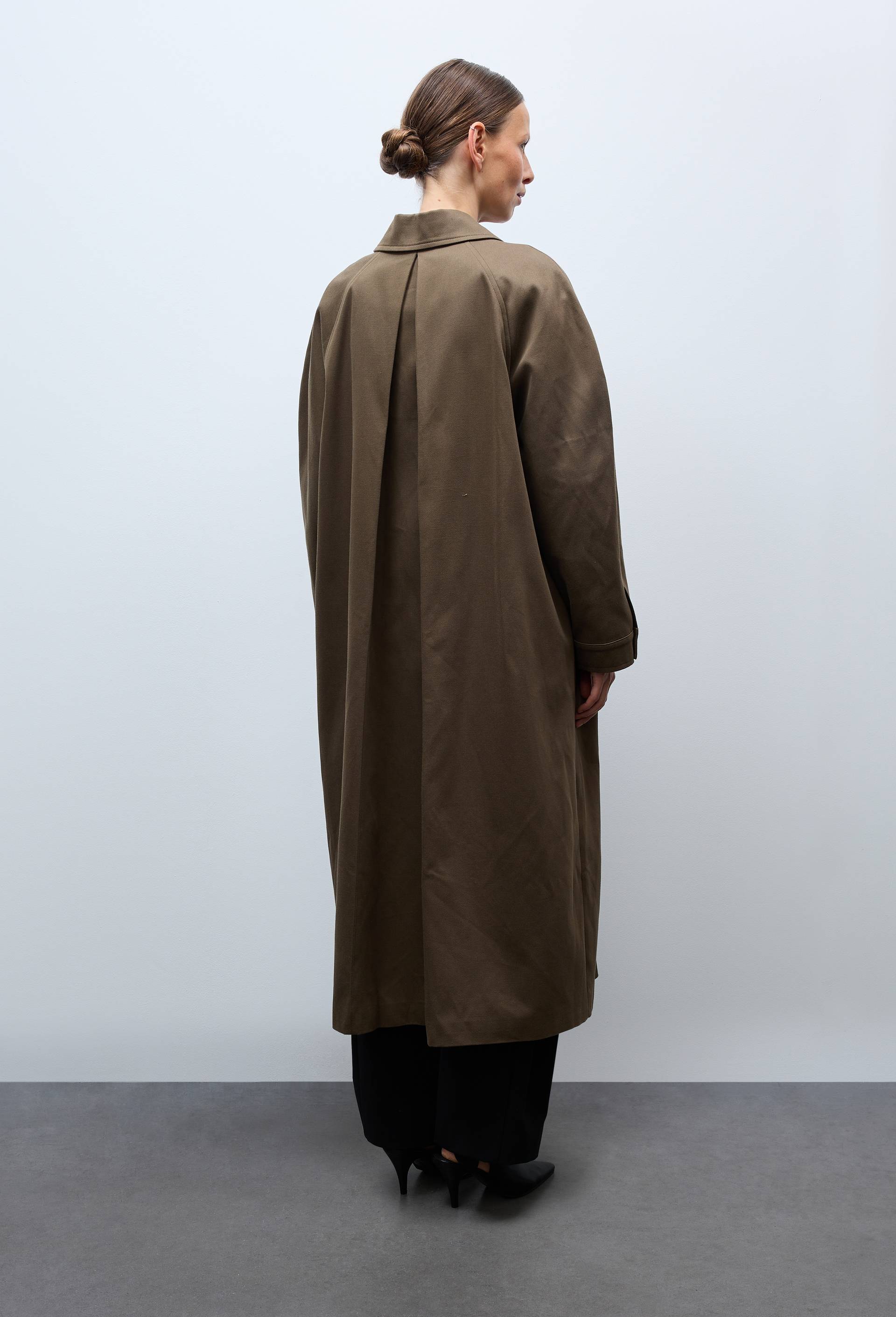 Trench en coton - MUS&Eacute;E D'ORSAY x MONOPRIX, Vert fonc&eacute;, large image number 2.0