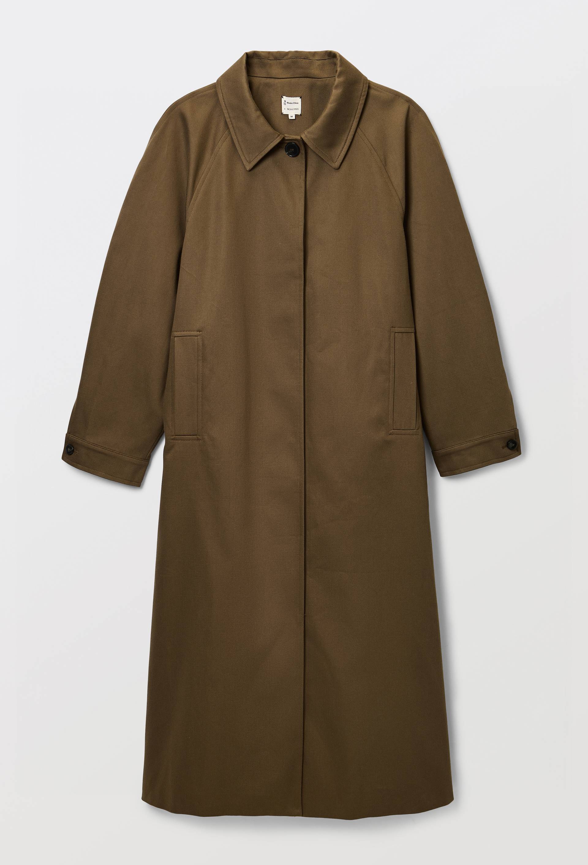 Trench en coton - MUS&Eacute;E D'ORSAY x MONOPRIX, Vert fonc&eacute;, large image number 3.0