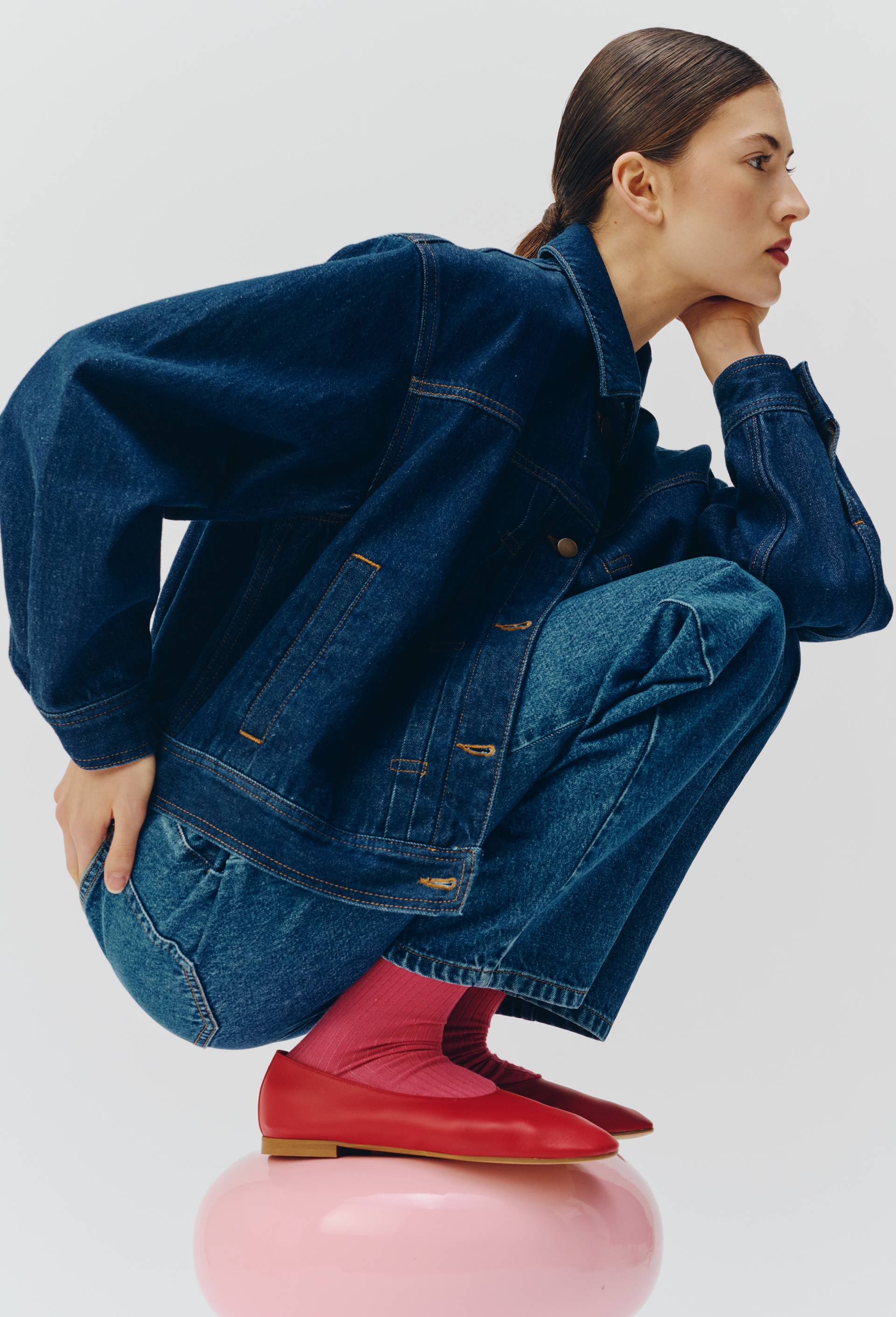 Blouson boutonn&eacute; en jean, Bleu fonc&eacute;, large image number 0.0