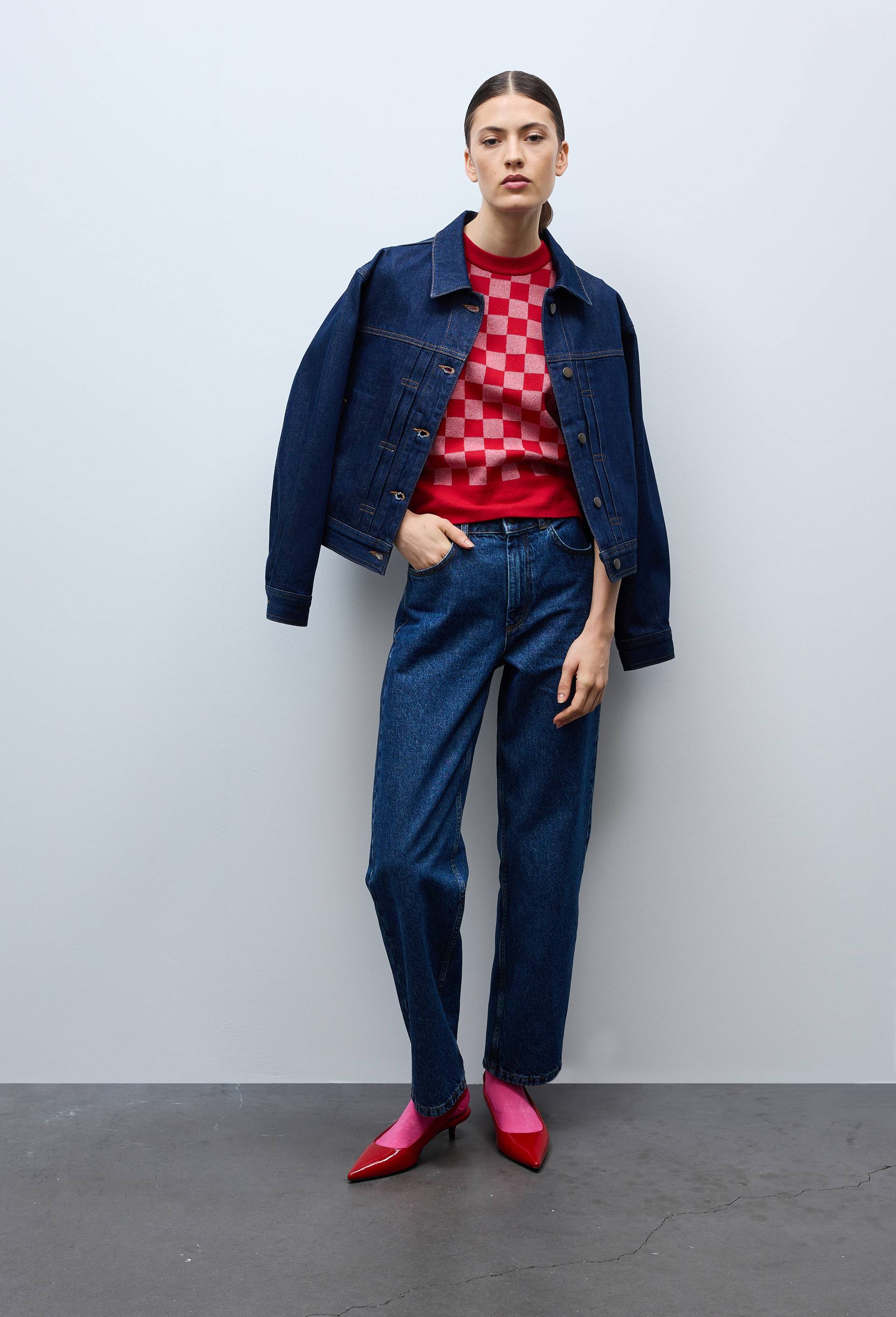 Blouson boutonn&eacute; en jean, Bleu fonc&eacute;, large image number 3.0