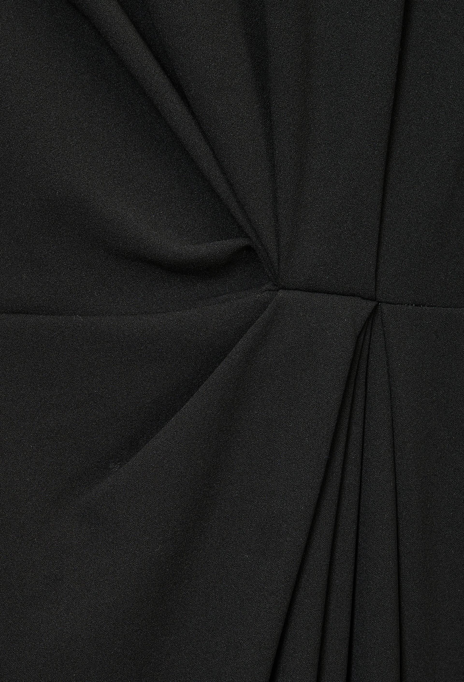 Robe longue cintr&eacute;e unie, Noir, large image number 5