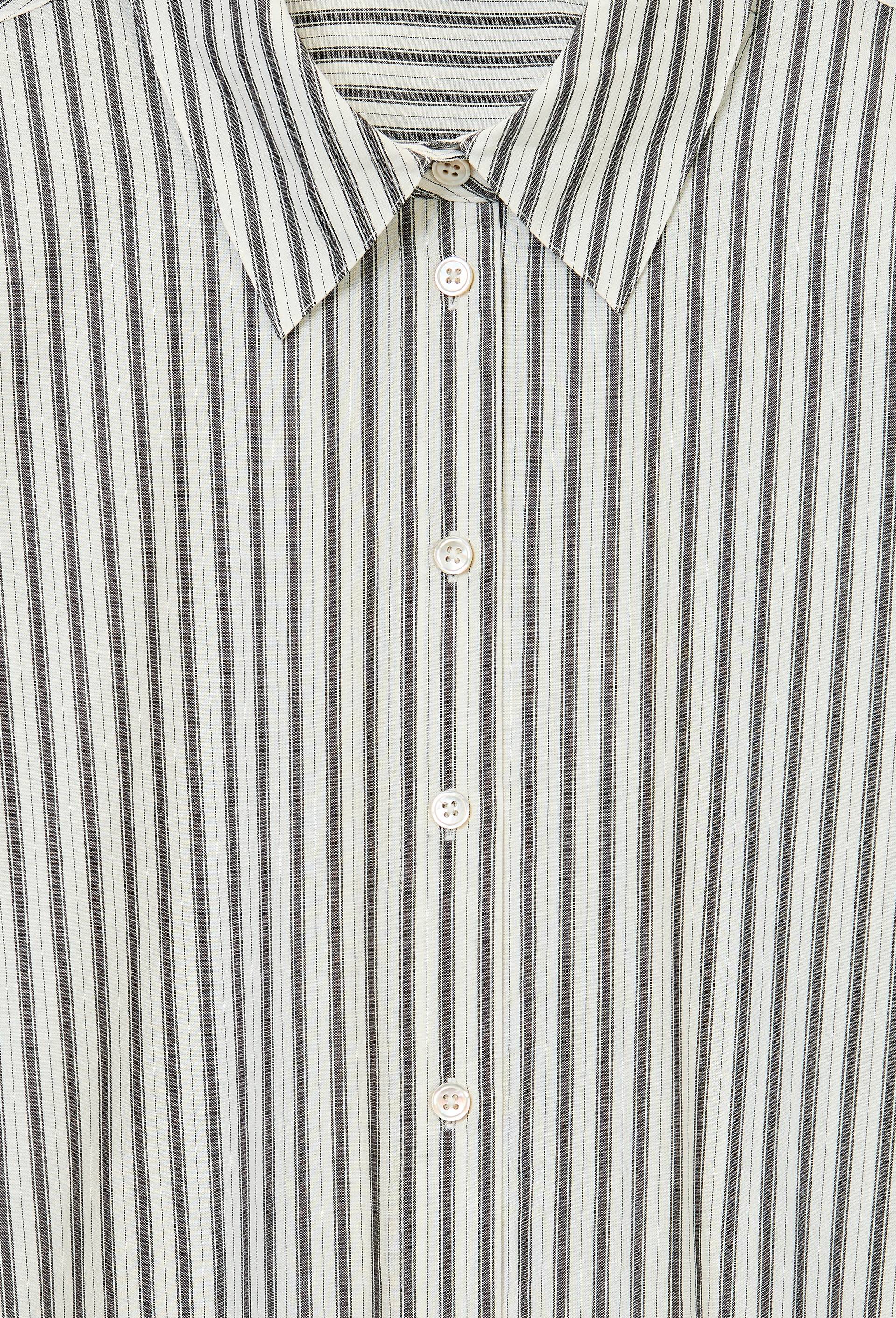 Chemise ray&eacute;e manches longues en coton BIO GOTS, Gris fonc&eacute;, large image number 6