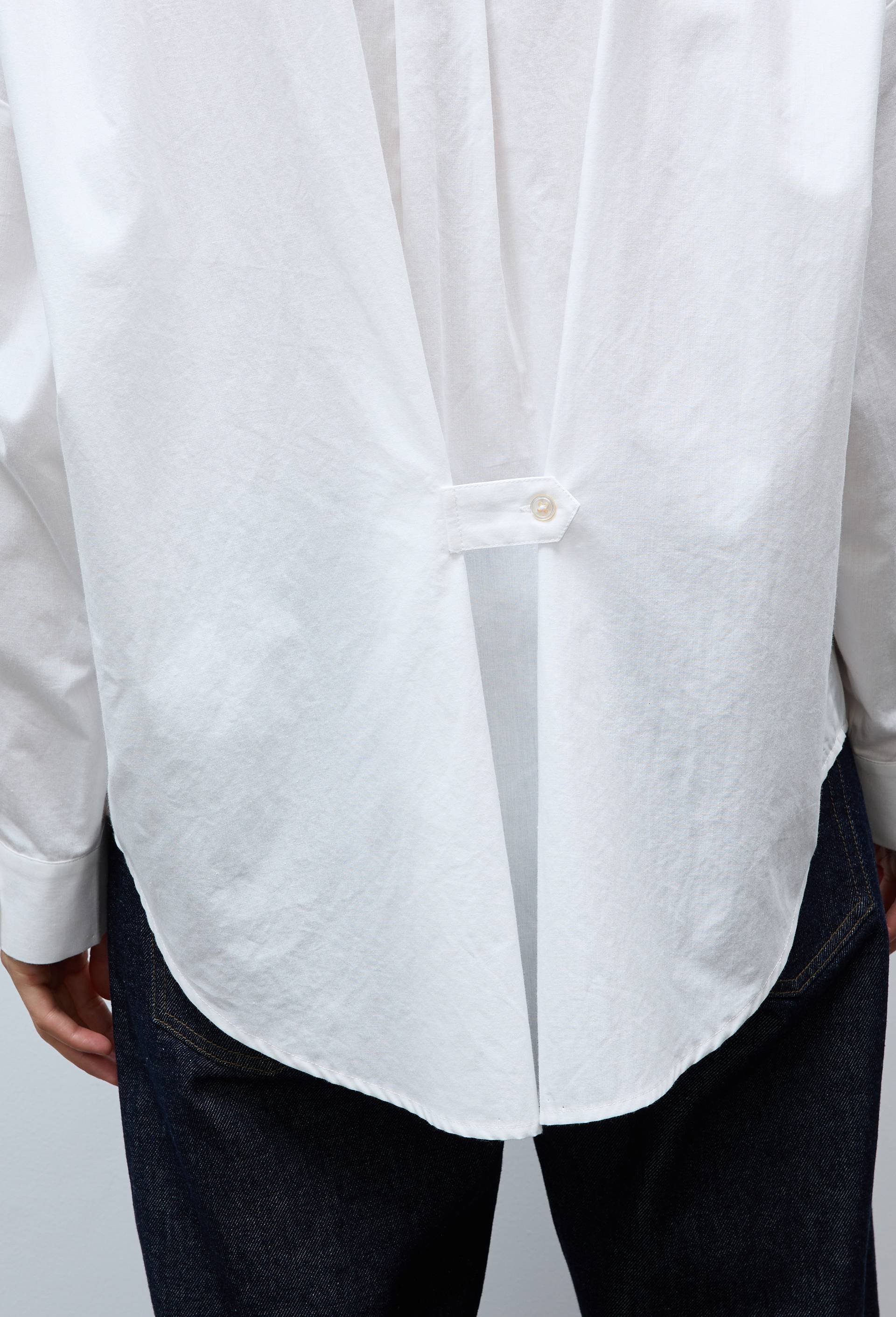 Chemise unie manches longues en coton BIO GOTS, Blanc, large image number 1.0