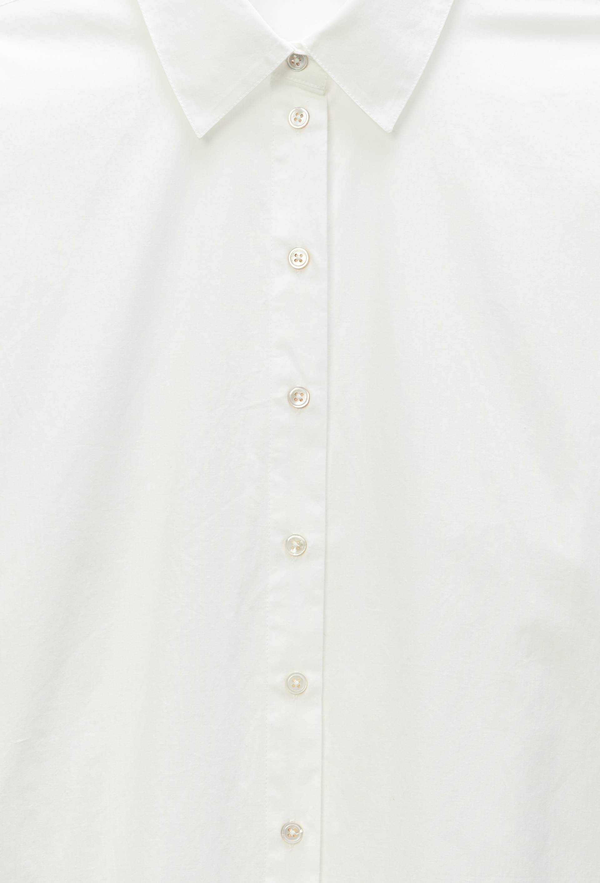 Chemise unie manches longues en coton BIO GOTS, Blanc, large image number 5