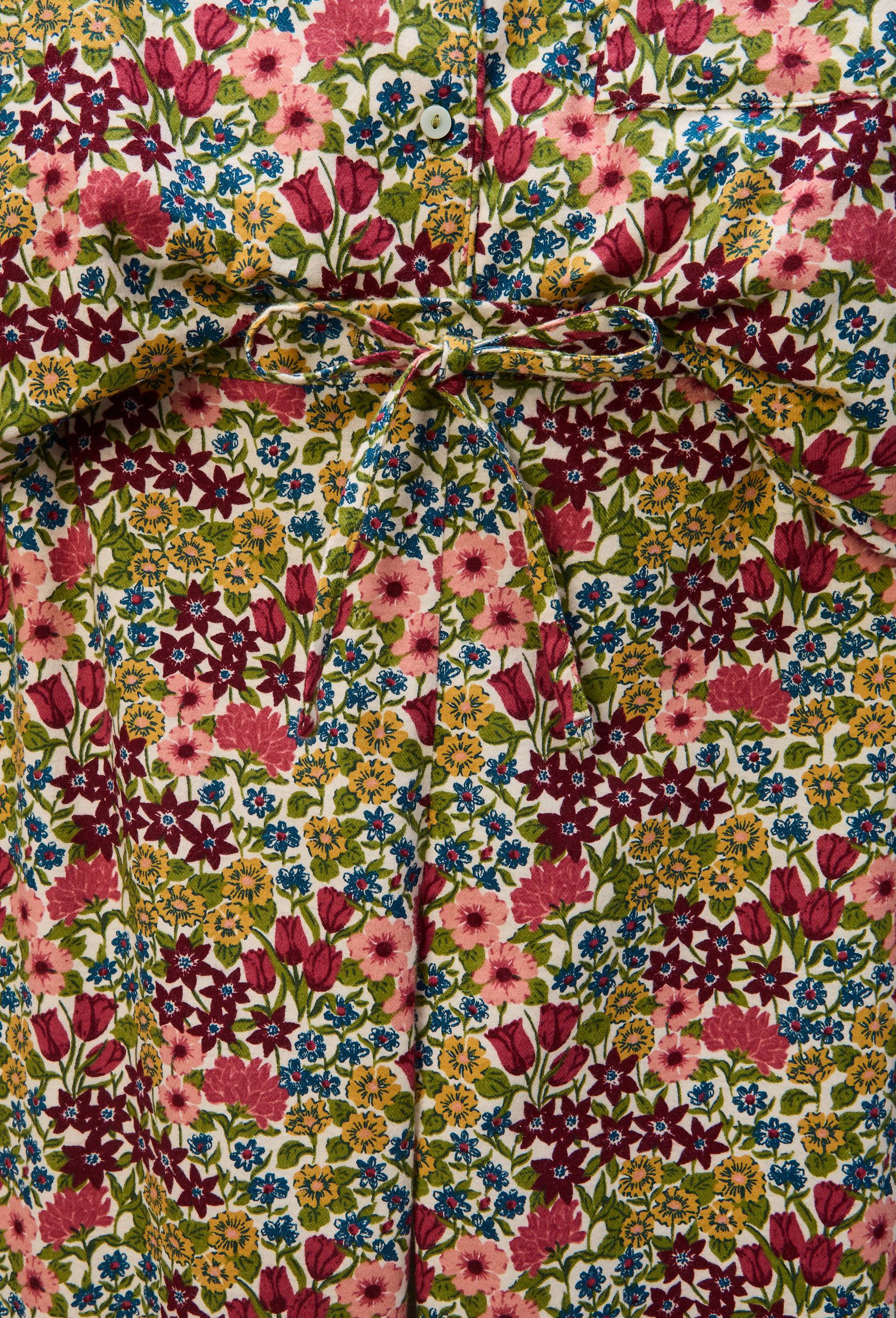 Pyjama long imprim&eacute; en coton gratt&eacute; bio GOTS, Beige clair, large image number 4.0